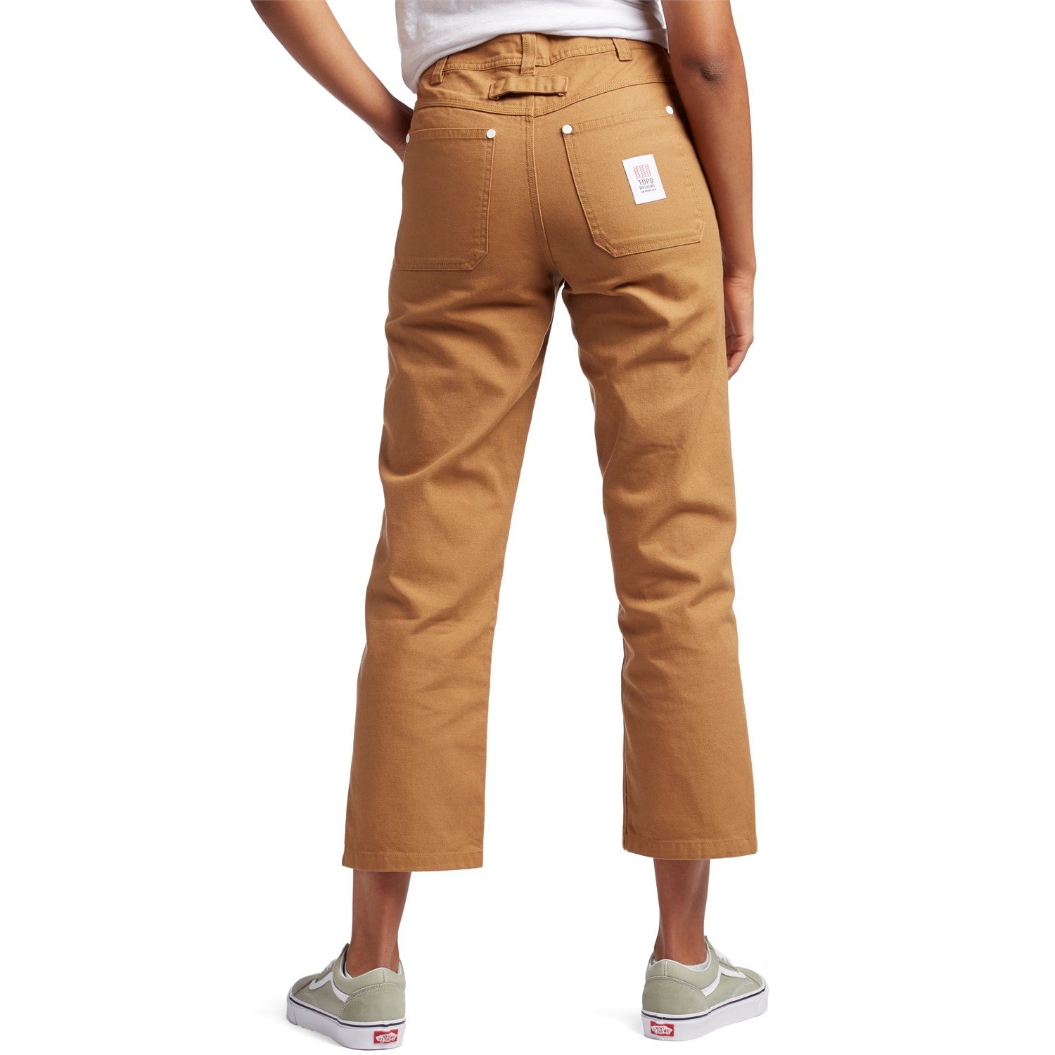Topo Designs, Pants & Jumpsuits, Topo Designs Women Size 8 Work Pants  Brown Canvas High Waist Straight Leg