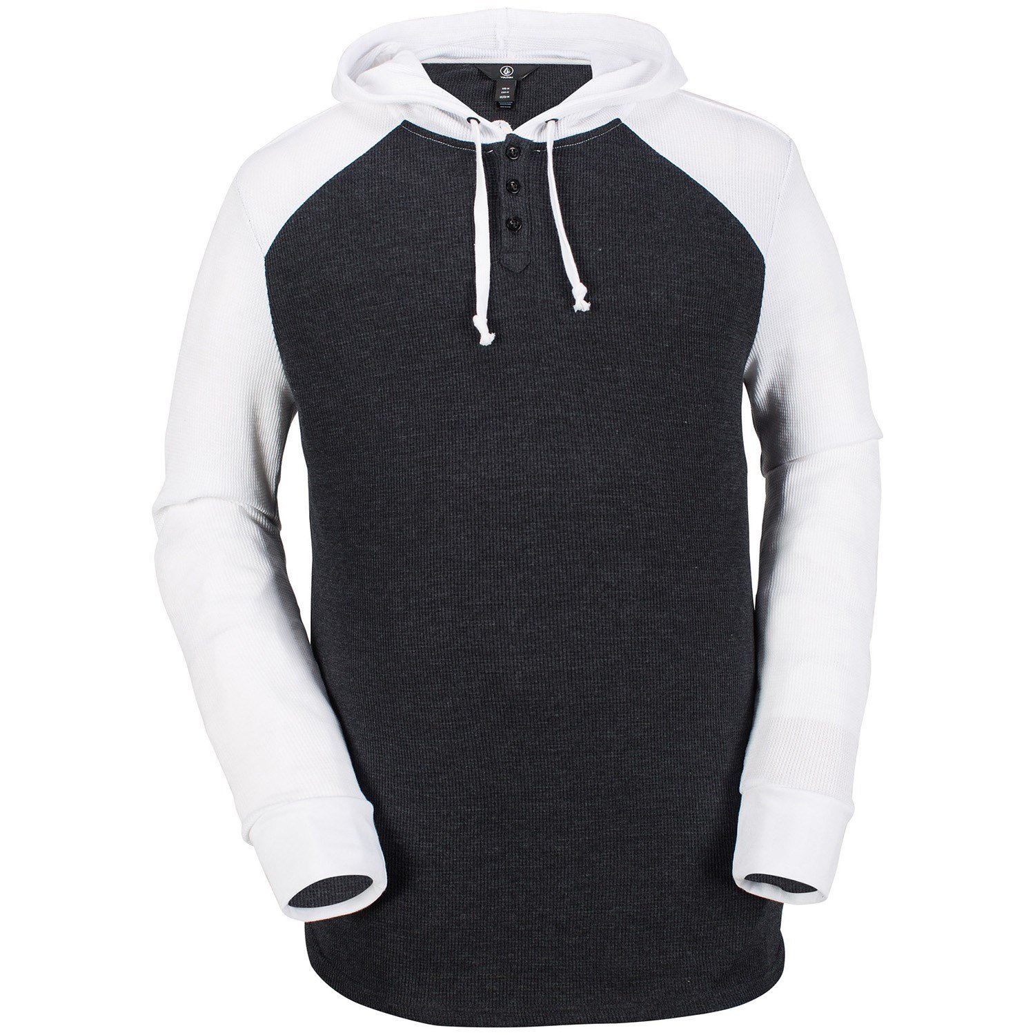 Volcom 3 Button Henley Hoodie evo