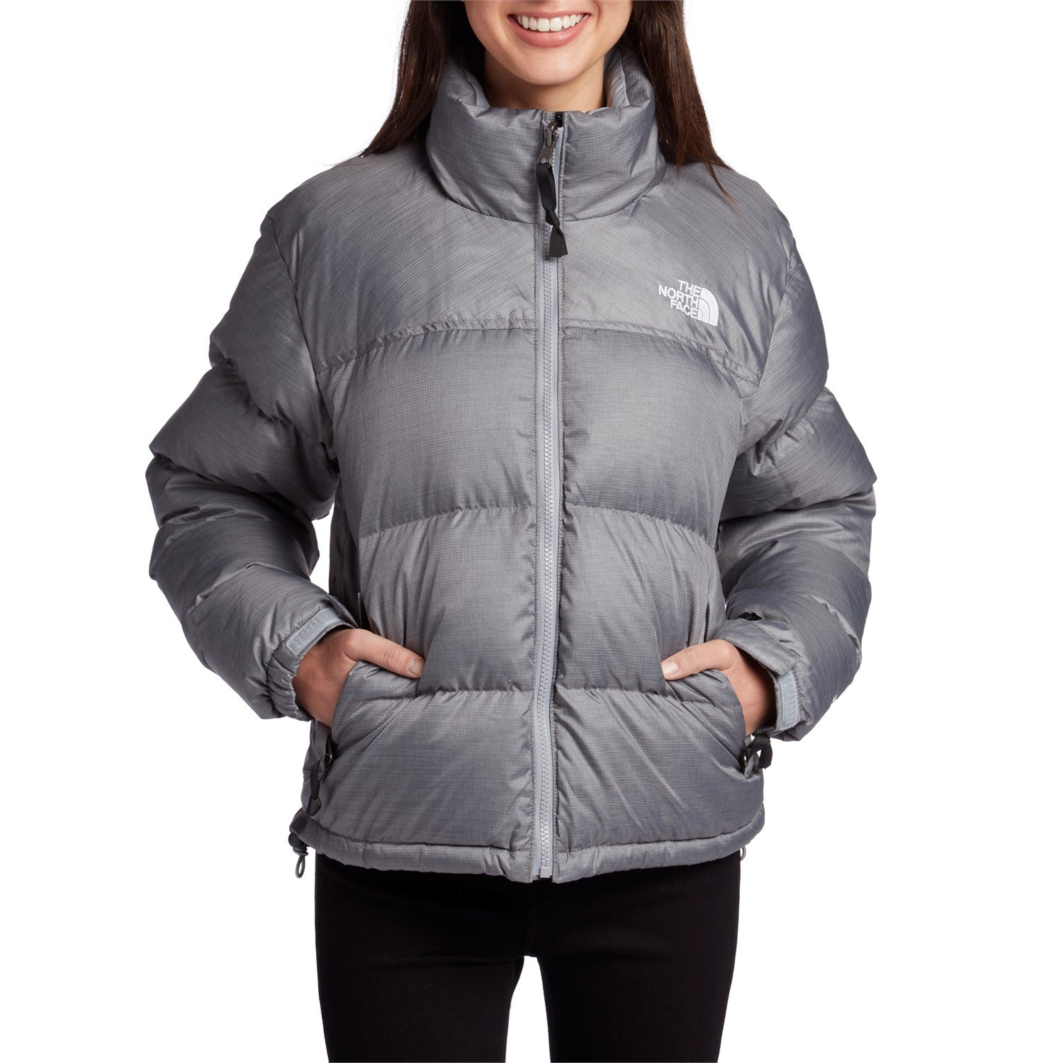 north face puffer grey