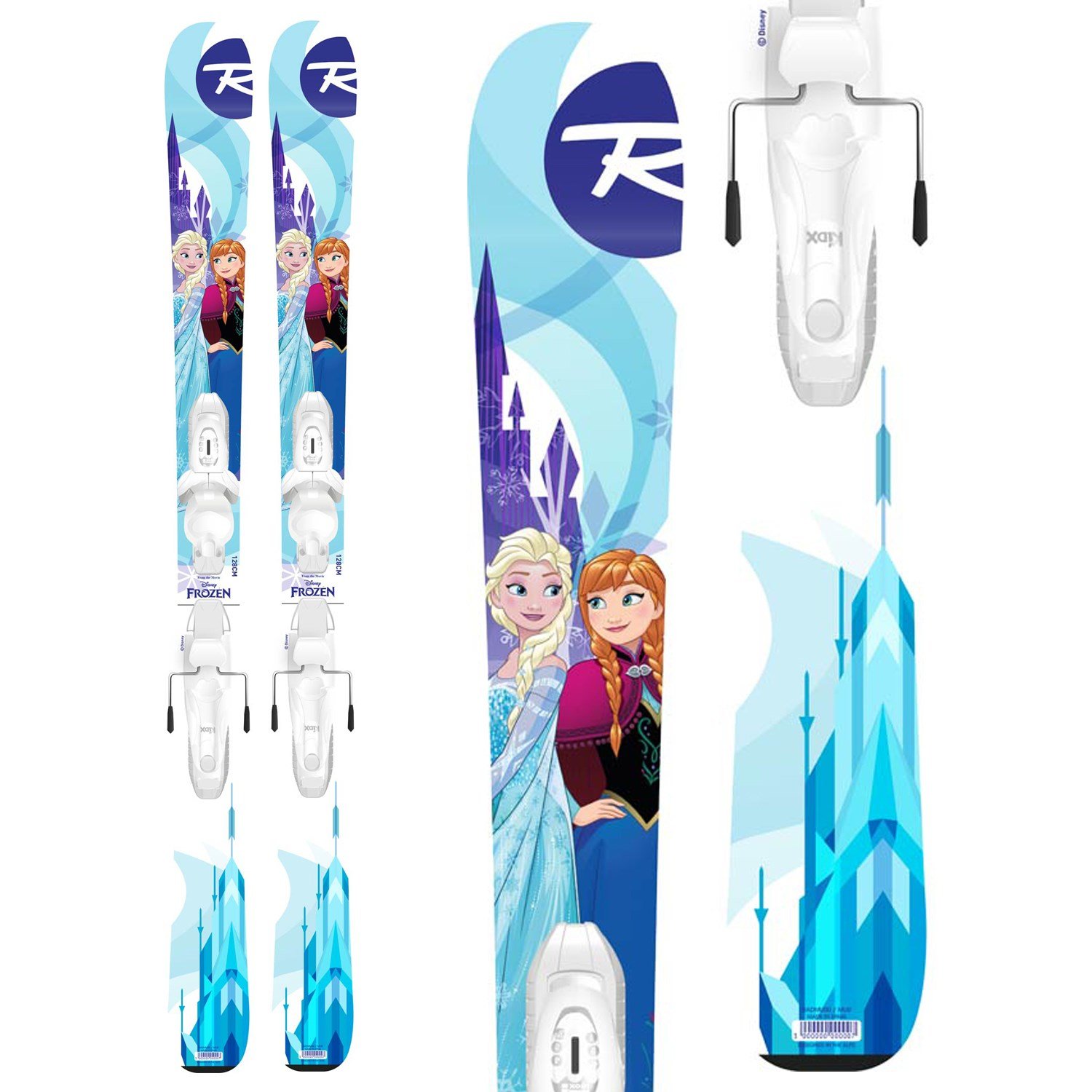 KX//Kid-X 4 B76 W//S Binding 2019 Rossignol Frozen Junior Skis