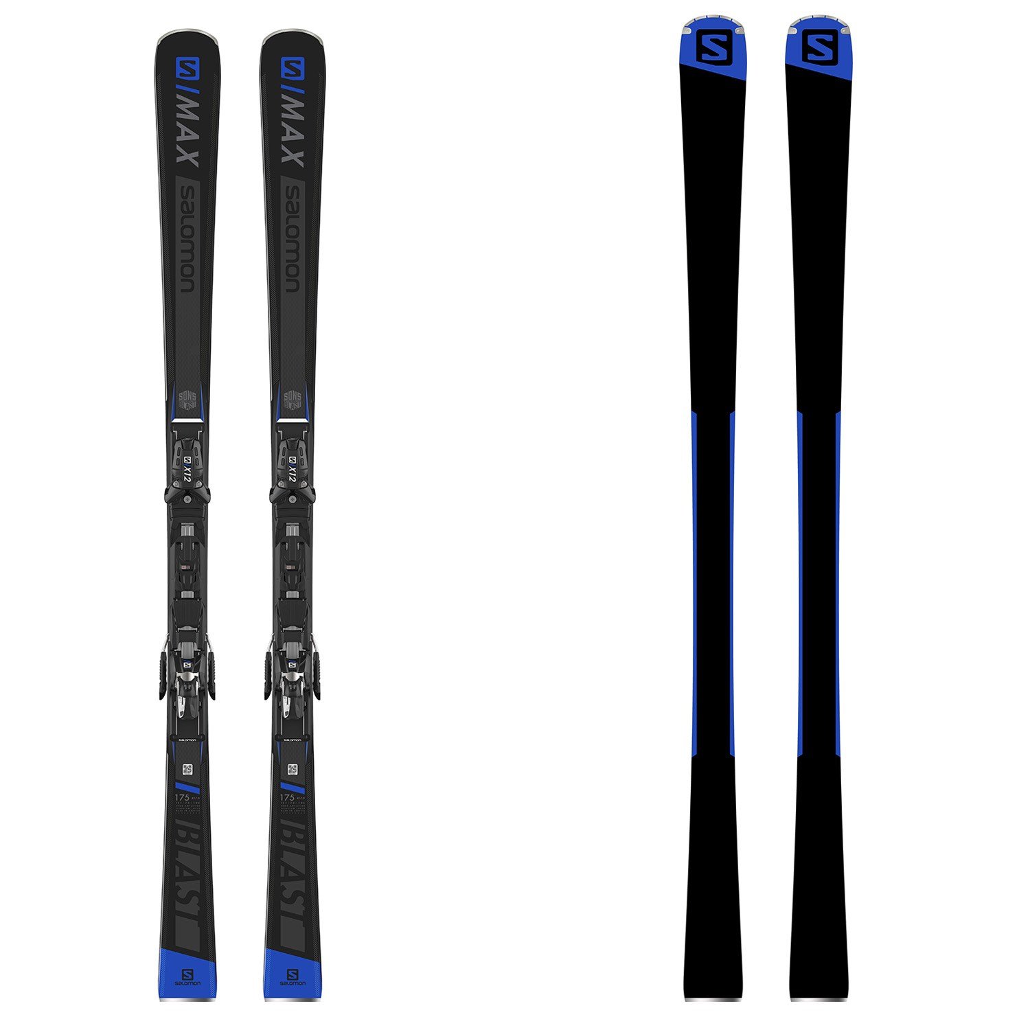 165,170,175cm Salomon 2019 X S/Max Blast Skis w/X12 TL Bindings NEW ! 