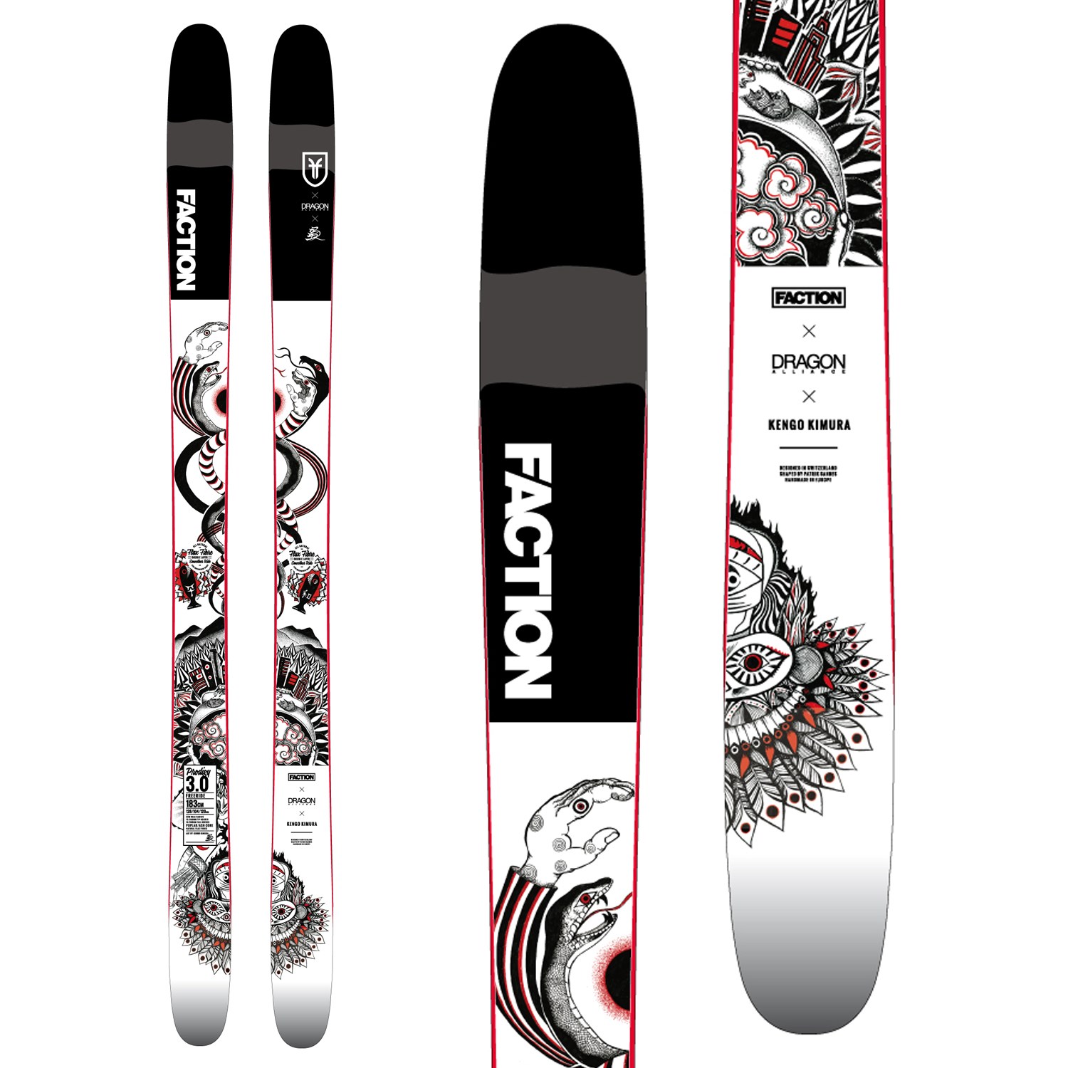 送料無料 FACTION Prodigy3.0 DRAGONコラボ kimura 183cm kengo