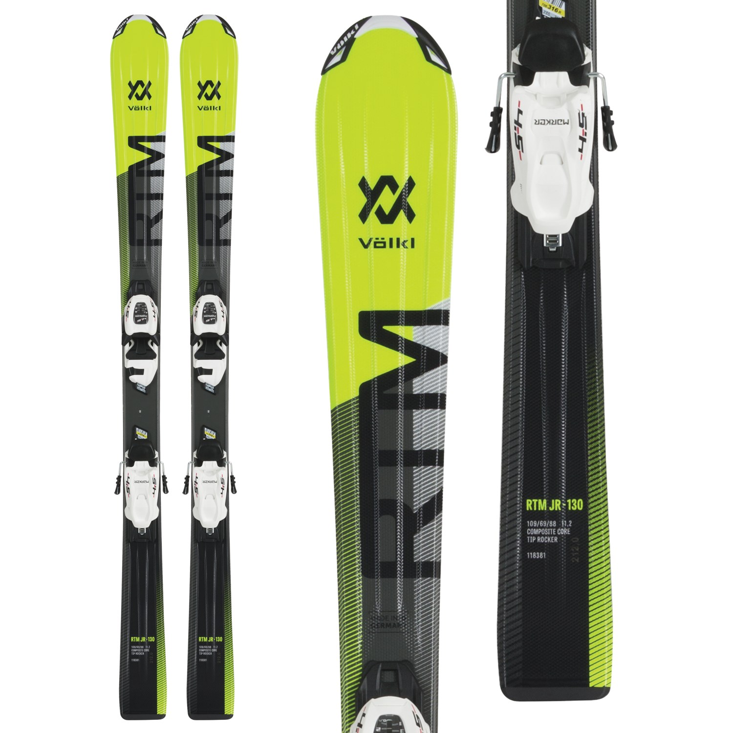 Völkl RTM Jr Skis + 7.0 vMotion Jr Bindings - Big Boys' 2019 | evo