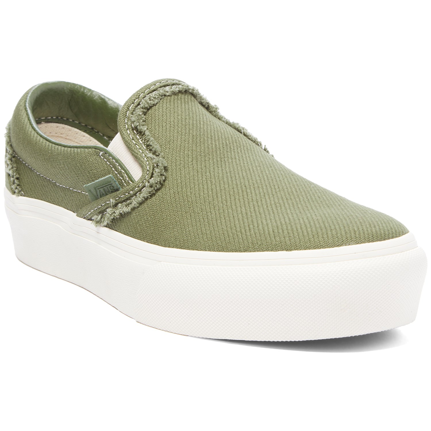 vans slip on beige