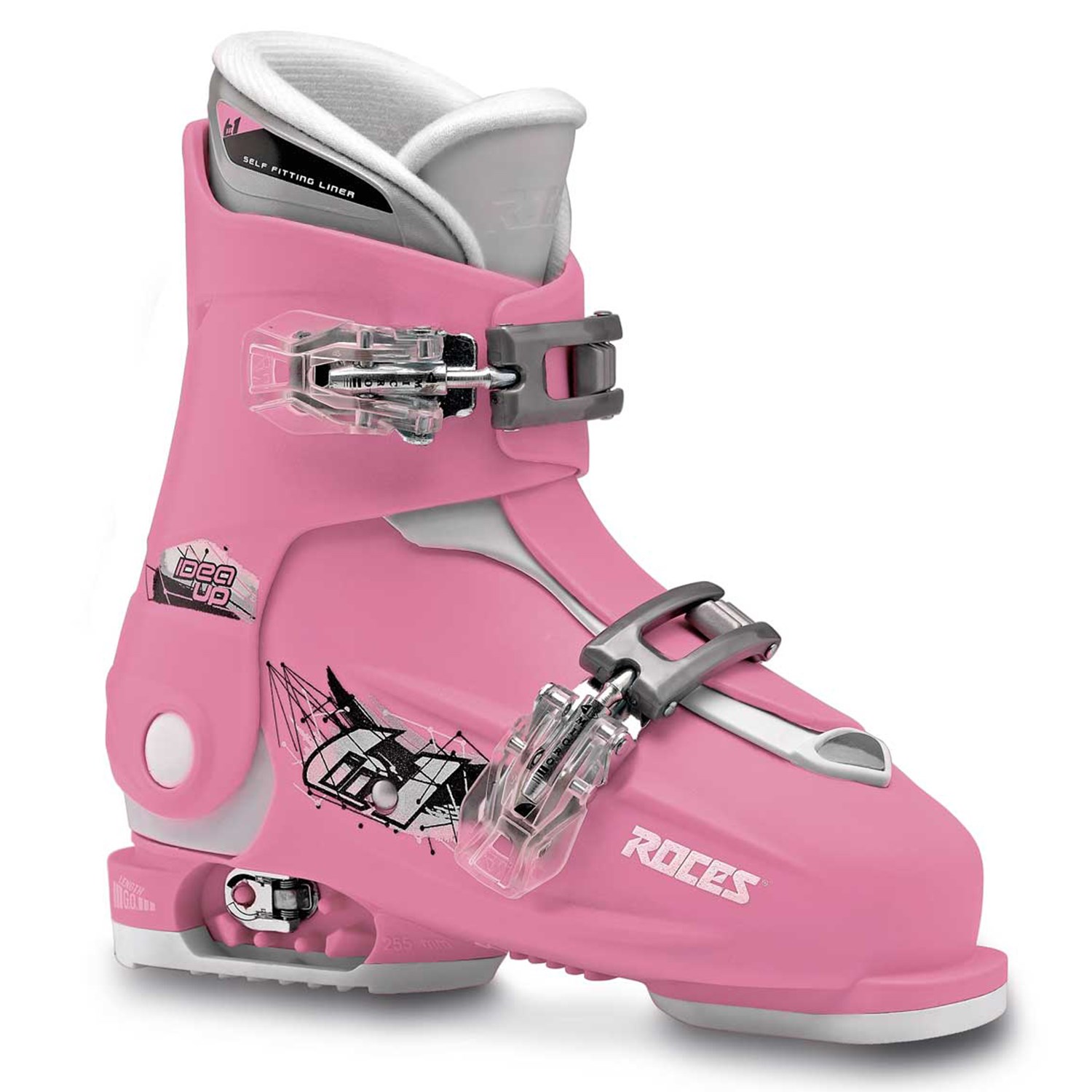 pink ski boots