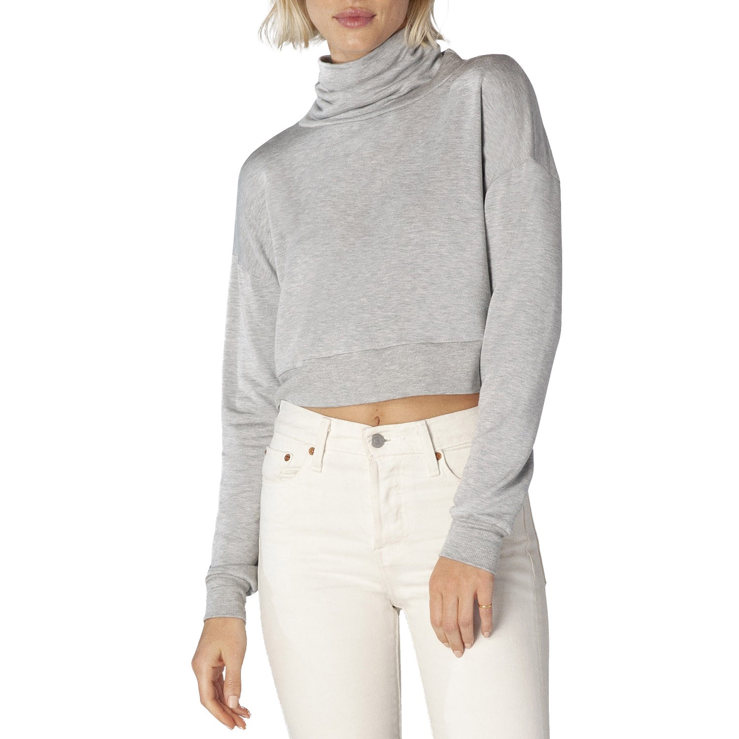 beyond yoga cropped pullover