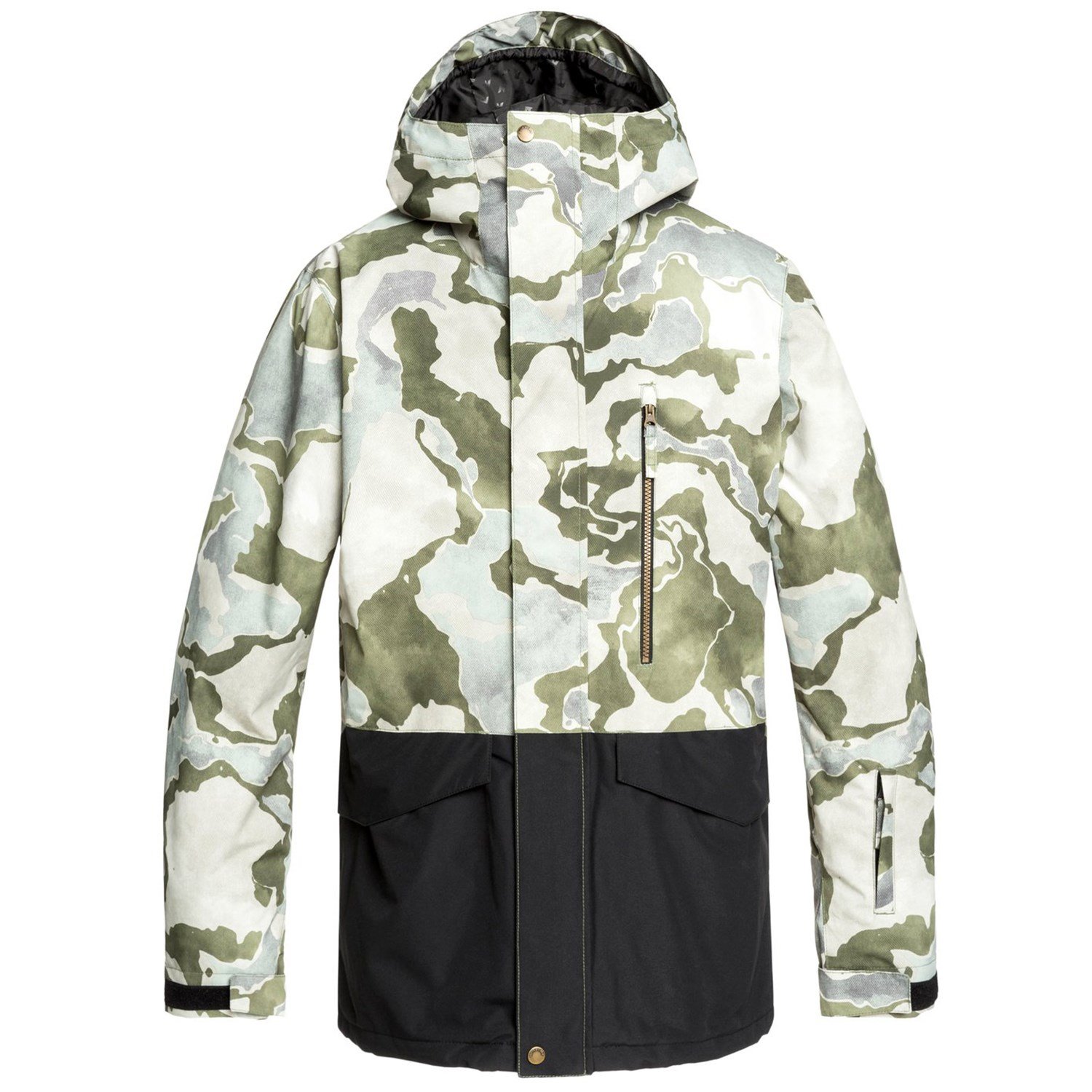 quiksilver mission printed block snowboard jacket