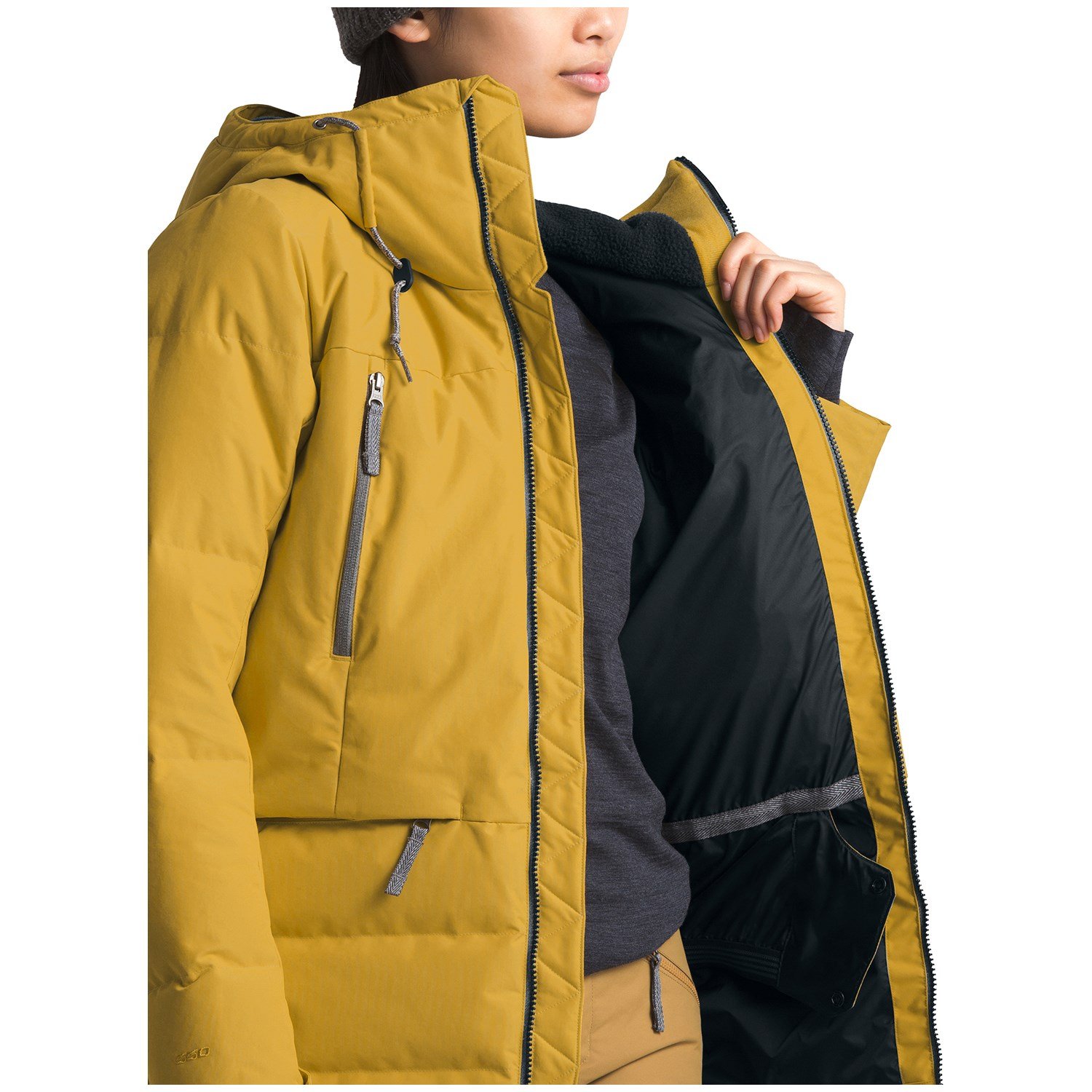 yellow north face jacket womens