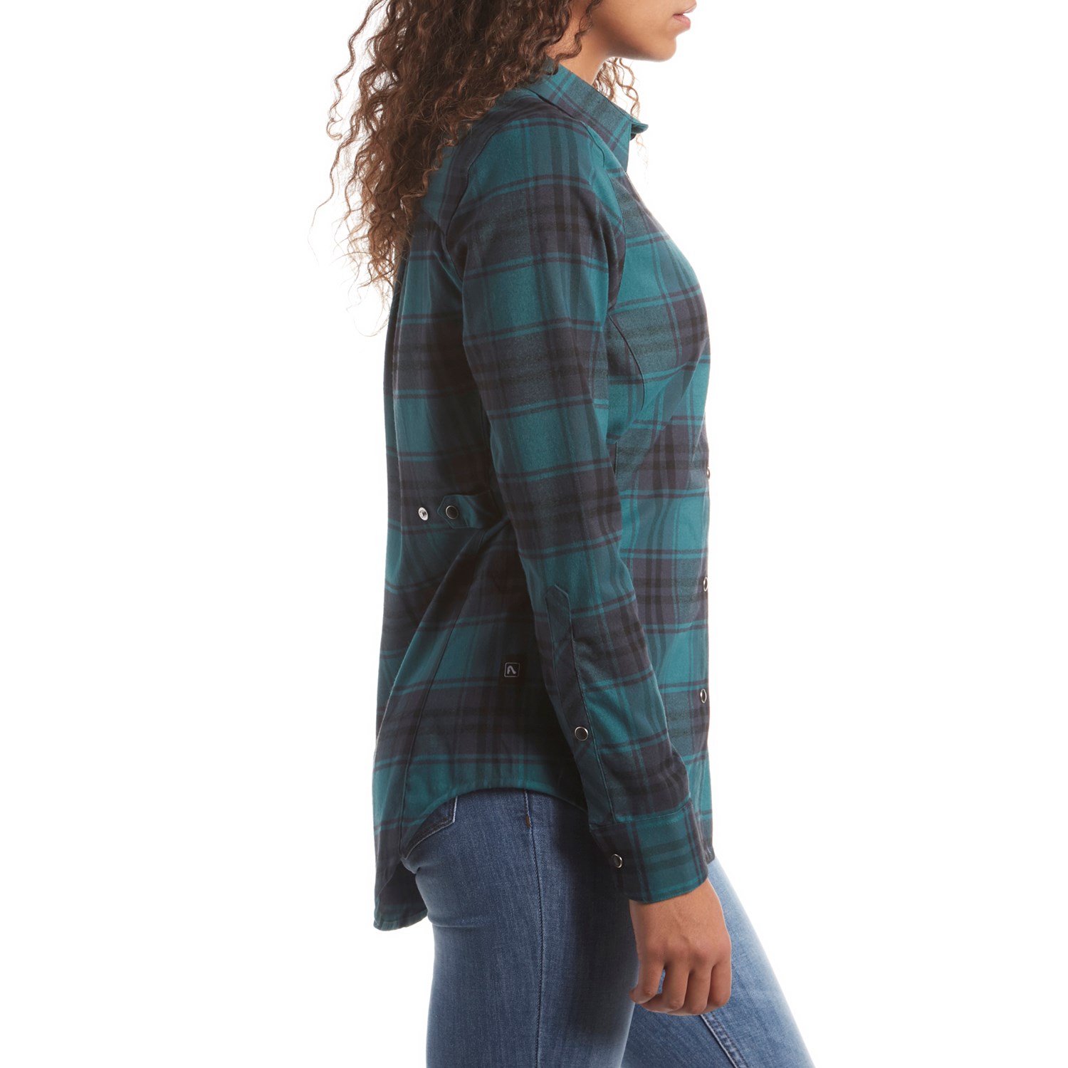 Flylow Brigitte Tech Flannel - Women's Medium / Pine/seaglass