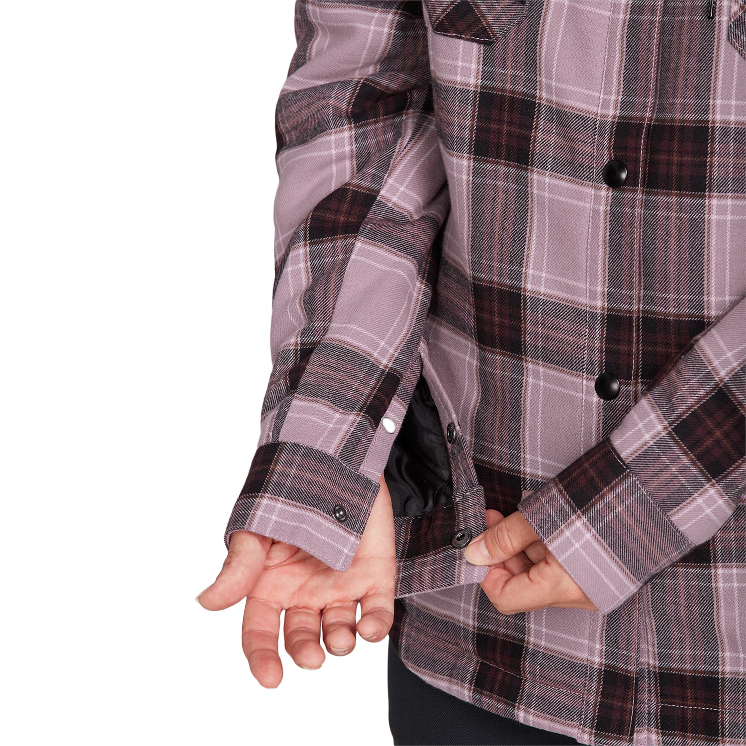 volcom hooded flannel