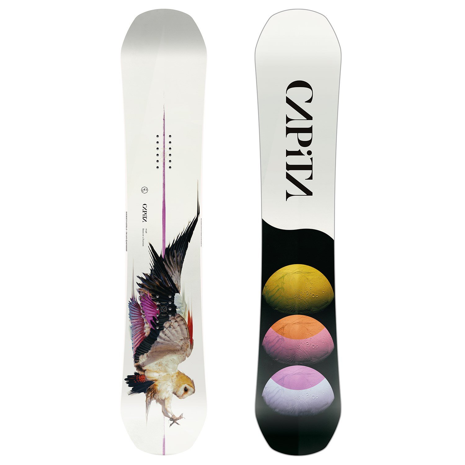 pink and blue snowboard