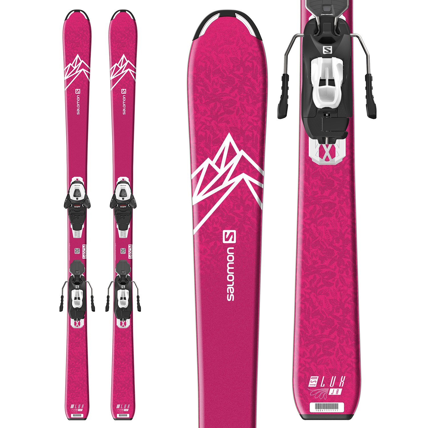 Salomon QST Lux Jr XS Skis w/ C5 GW Premounted Bindings Girls 