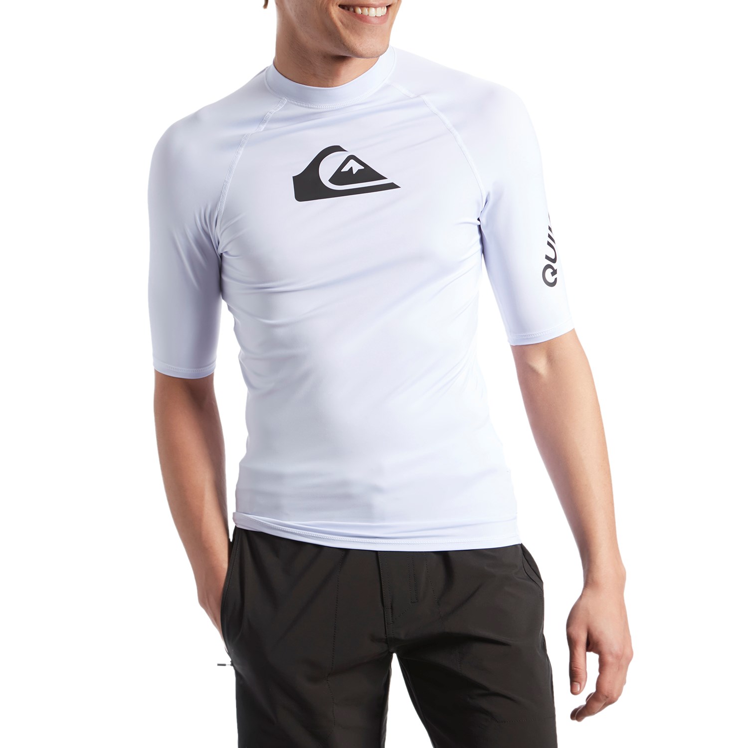 Quiksilver Mens All Time Short Sleeve UPF 50 Rash Vest Guard T-Shirt Top Tee 