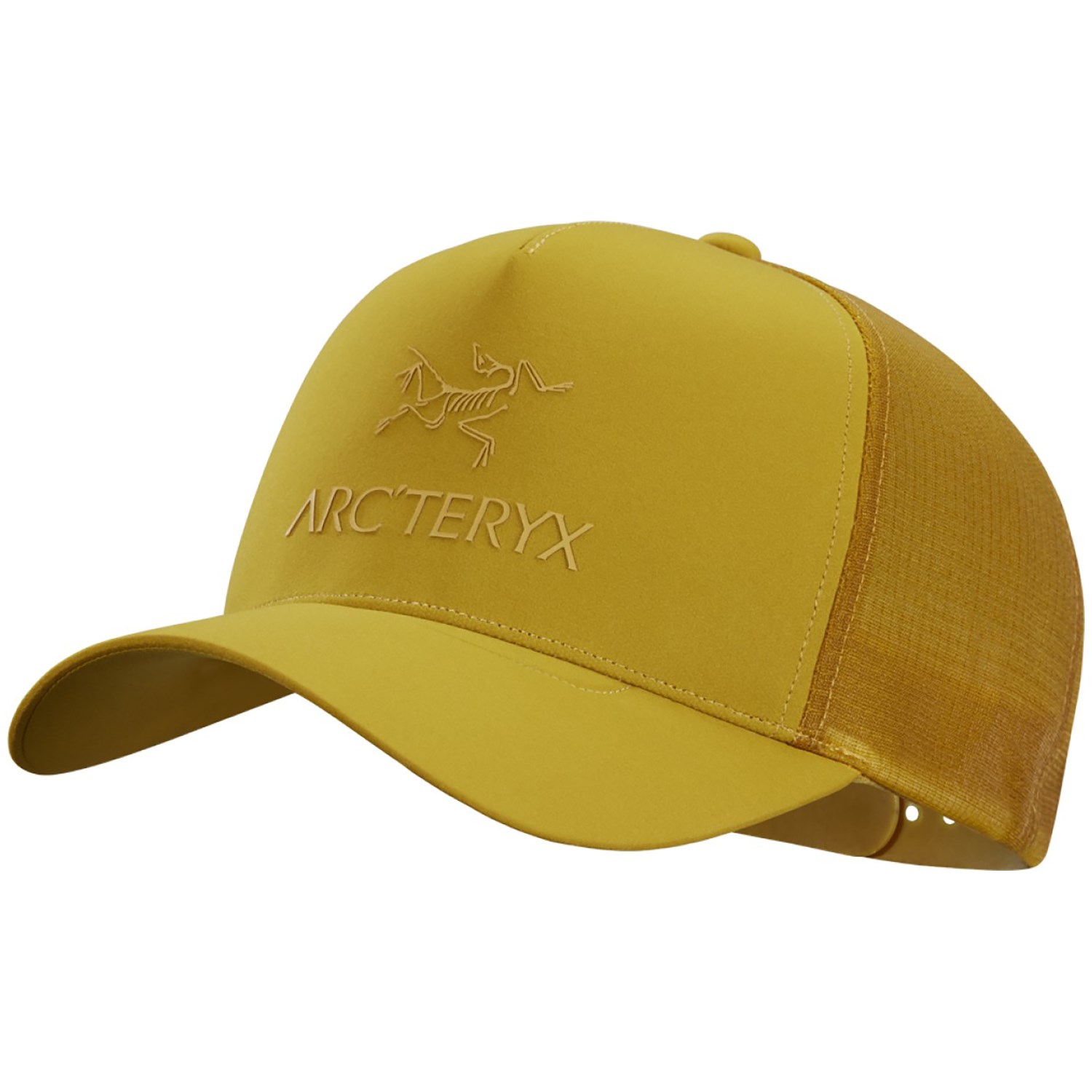 Arc'teryx Logo Flat Brim Trucker Hat, Flat-Brim Performance Trucker