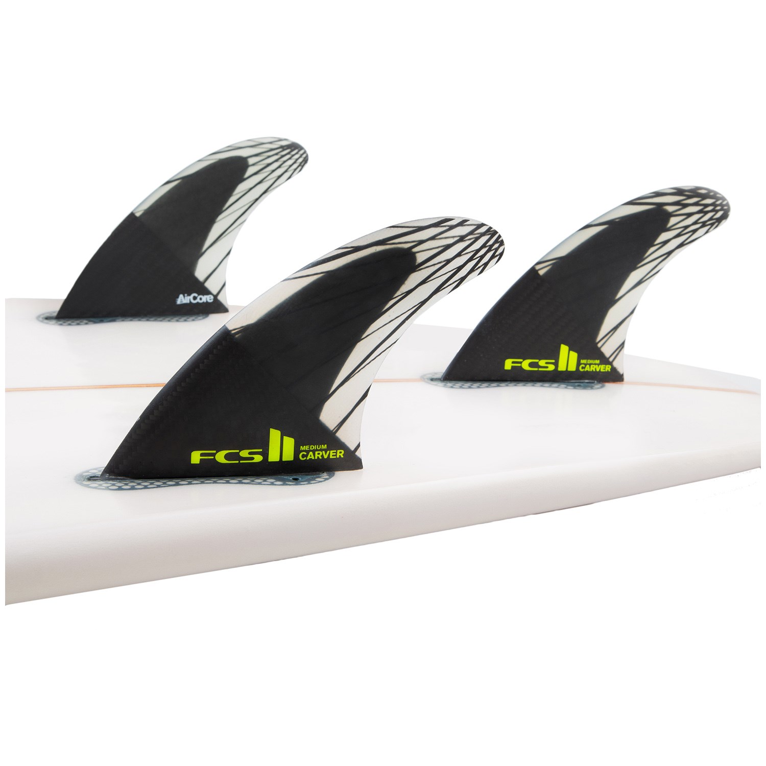 サーフィン・ボディボード FCS II CARVER PC CARBON TRI SET(MEDIUM) FCS II Carver PC Carbon Medium Tri Fin Set | evo
