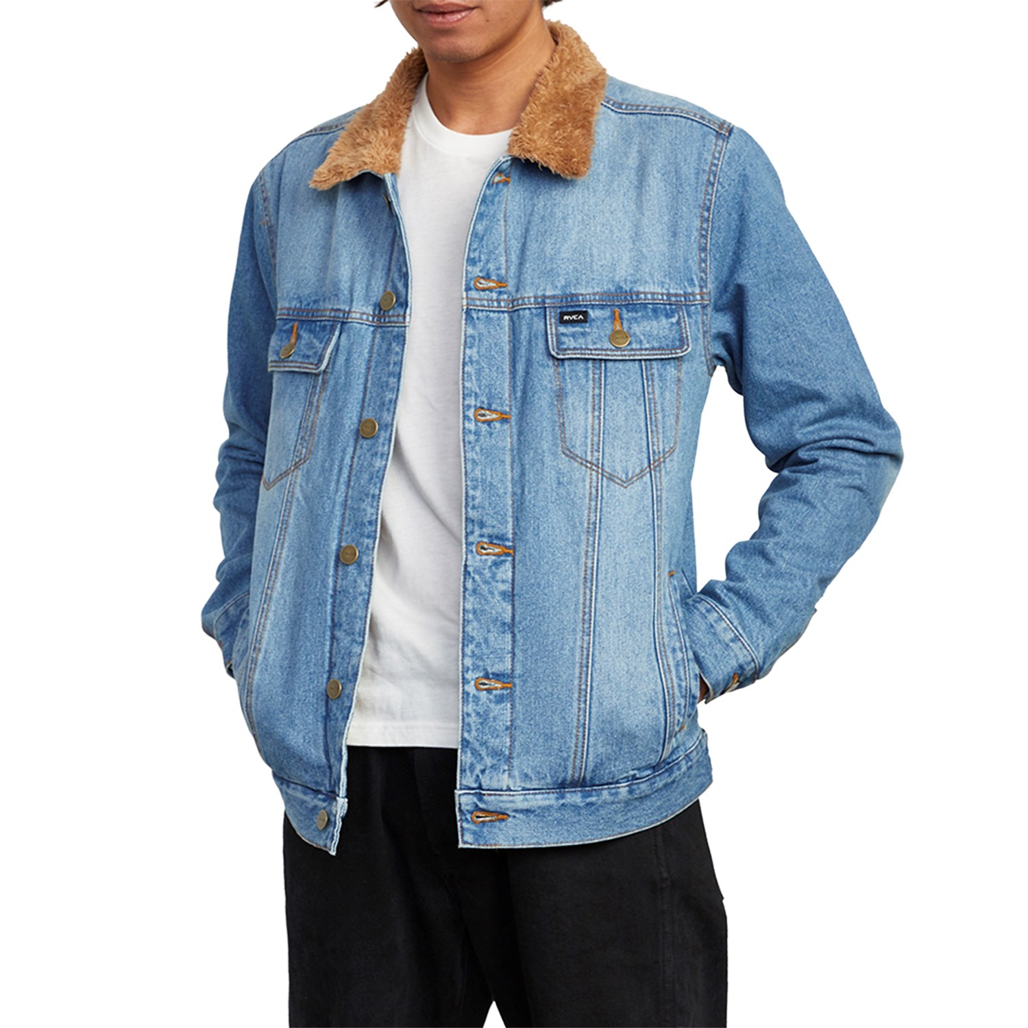 rvca daggers cord sherpa jacket