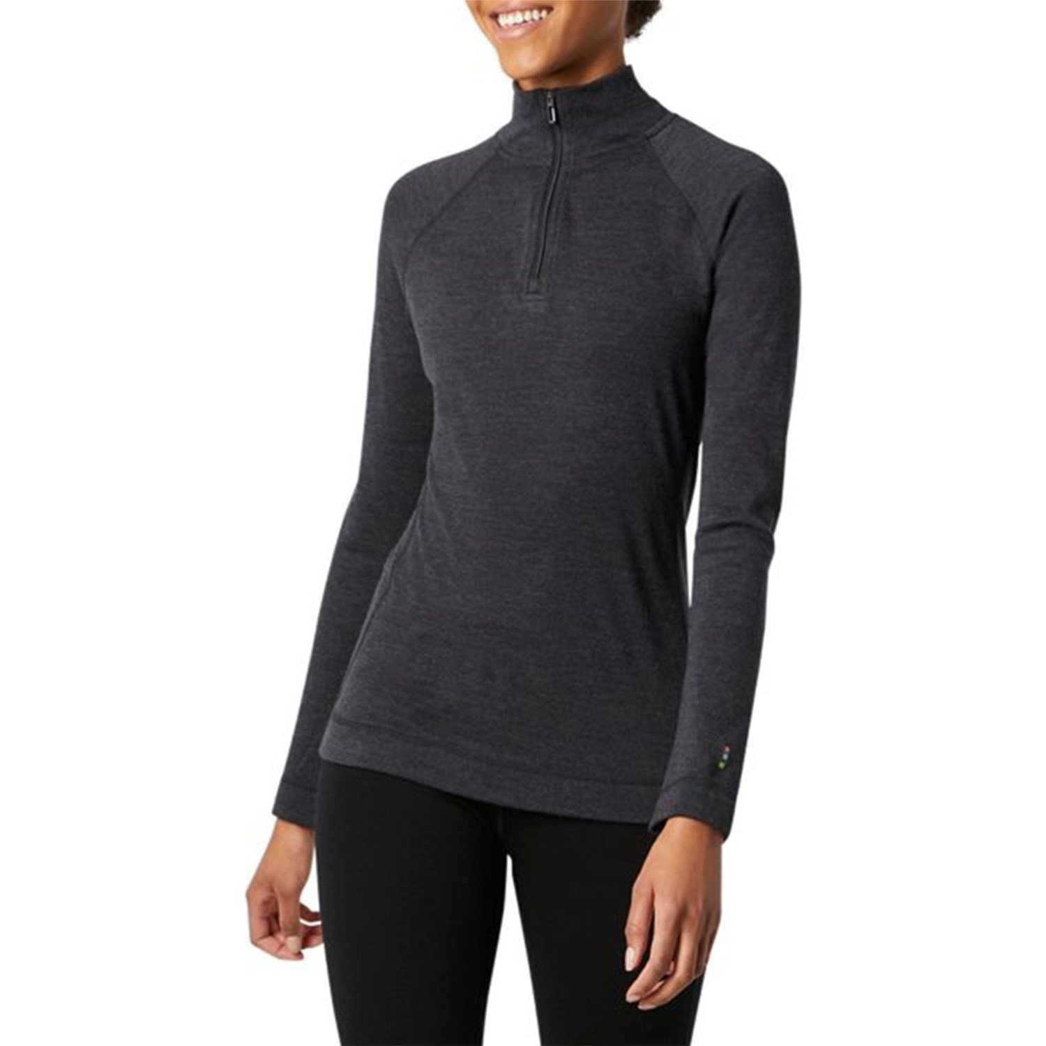 Smartwool Intraknit Thermal Merino Base Layer 1/4 Zip Women's Sweatshirt,  Black