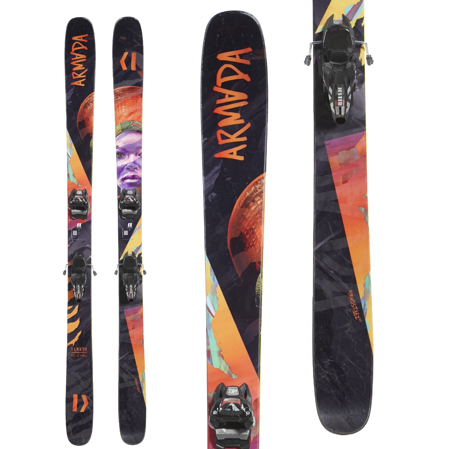 Armada ARV 106 Skis Marker Jester 16 ID Ski Bindings 2019 Used