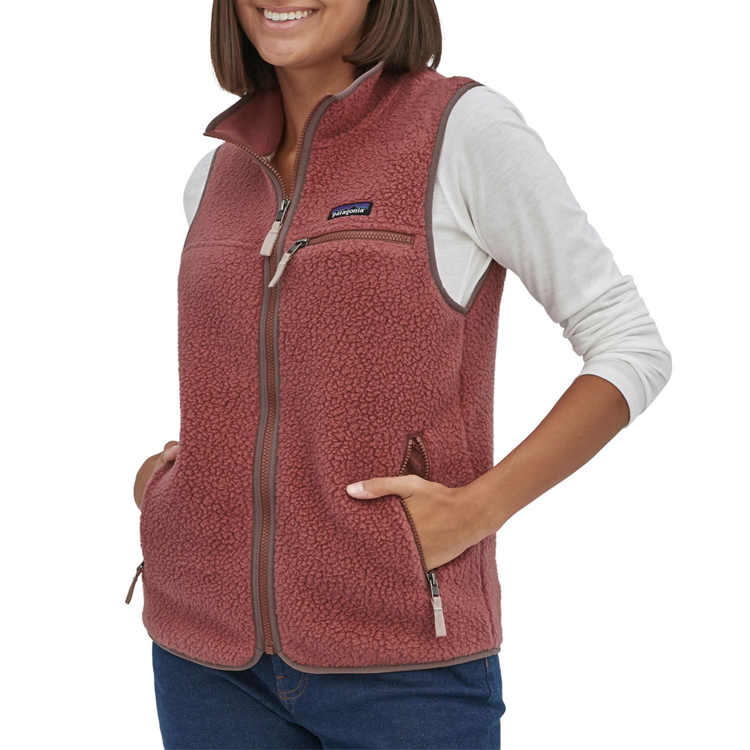 Patagonia women's retro on sale pile fleece vest pelican