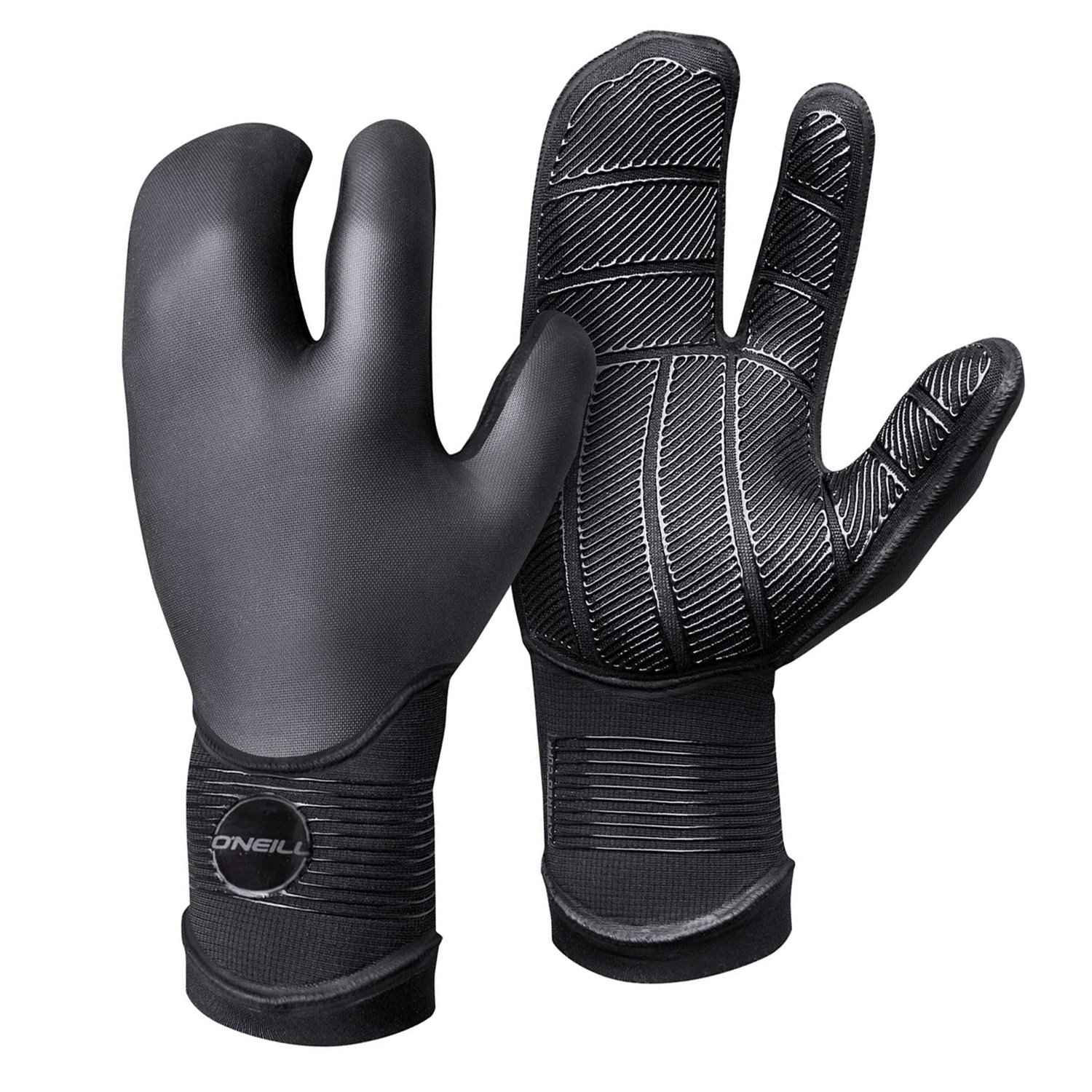 O'Neill Psycho Tech 5mm Lobster Gloves (Black, Medium)
