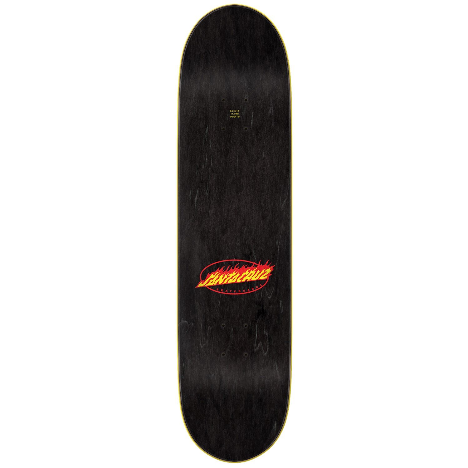 Santa Cruz Skateboard Deck Asta Cosmic Tile Taper Tip Powerply Black/Red 8 x 31.5