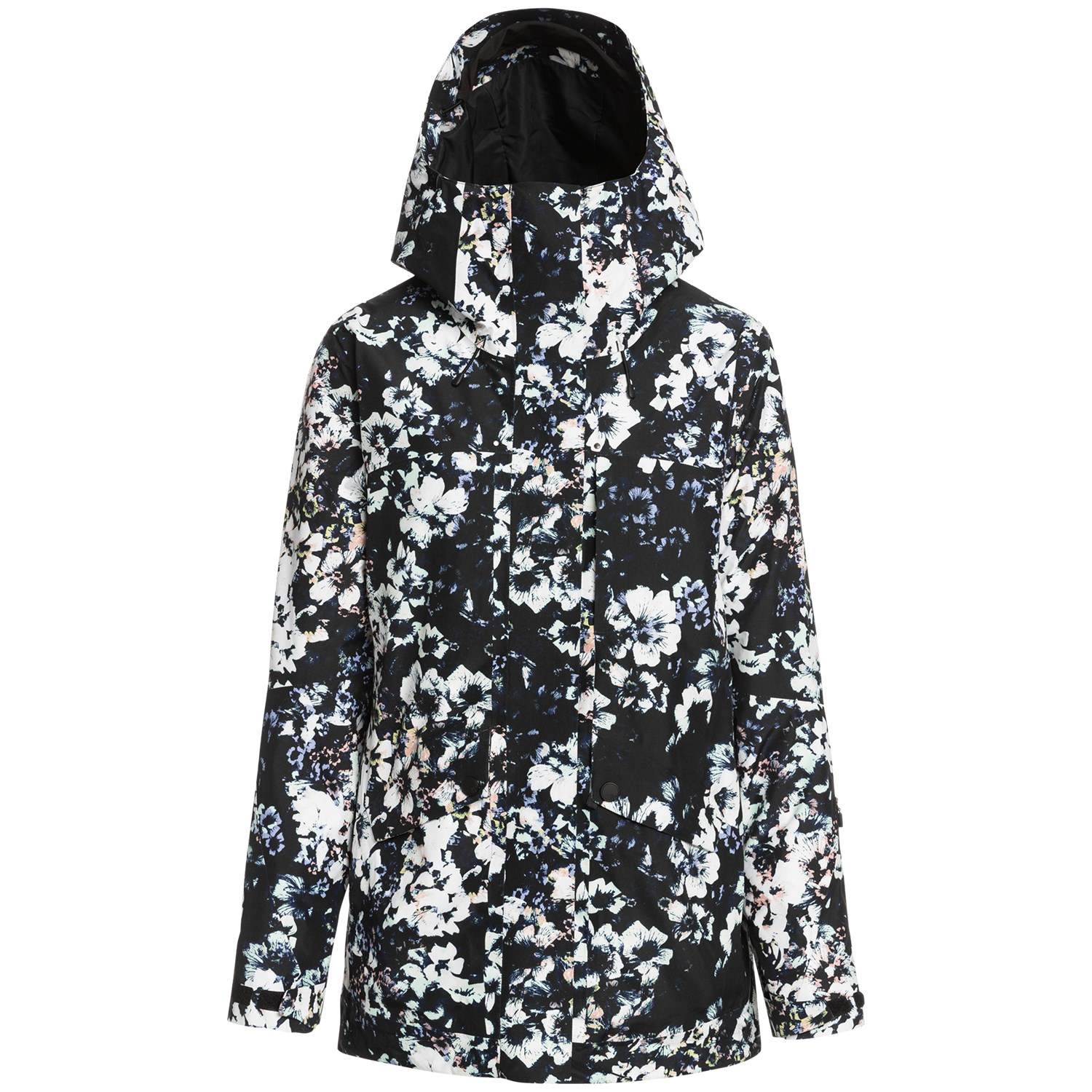Roxy GORE-TEX Glade Printed Insulated Snow Jacket Black Size Xs - 100% Polyester