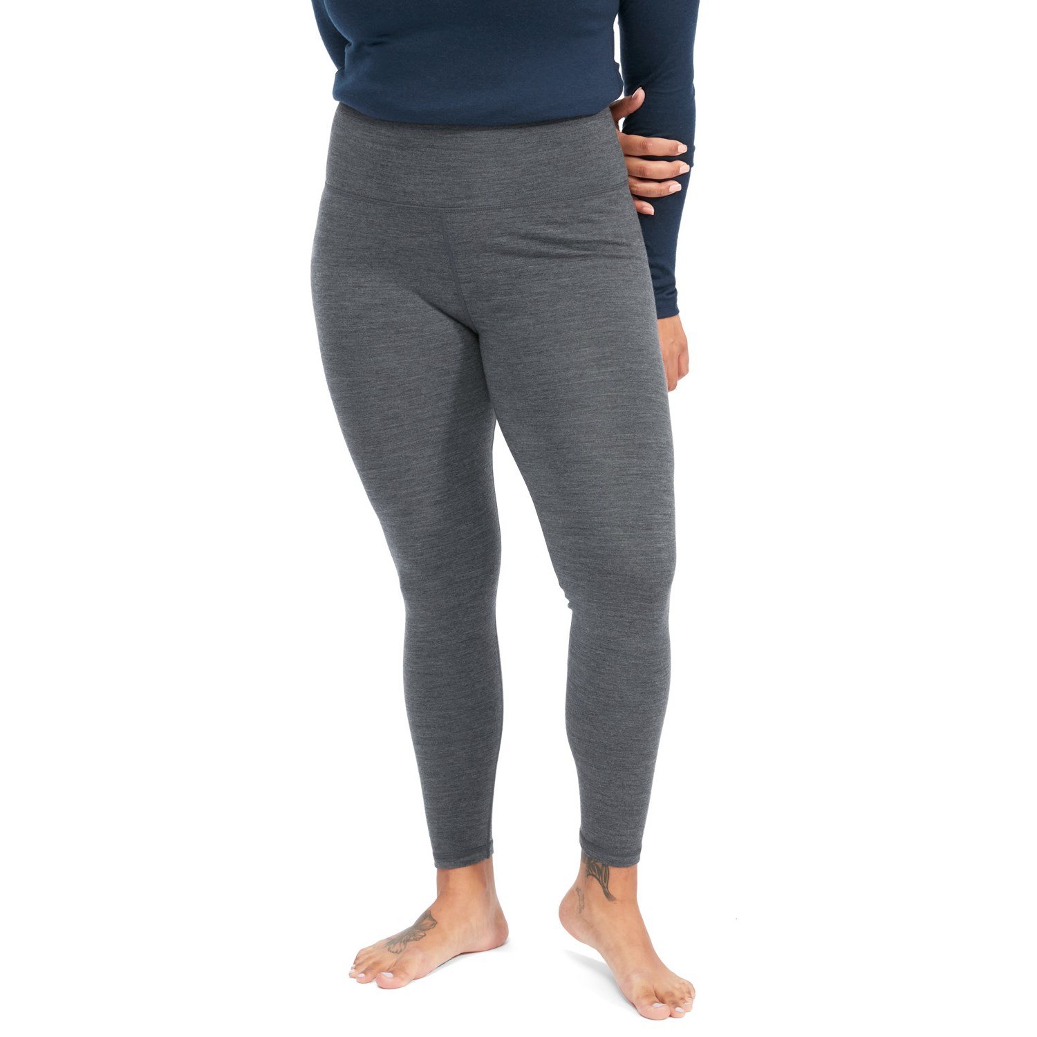 Soft Warm Wicking Merino Wool 7/8th Pocket Legging - Charcoal Grey - XS at   Women's Clothing store