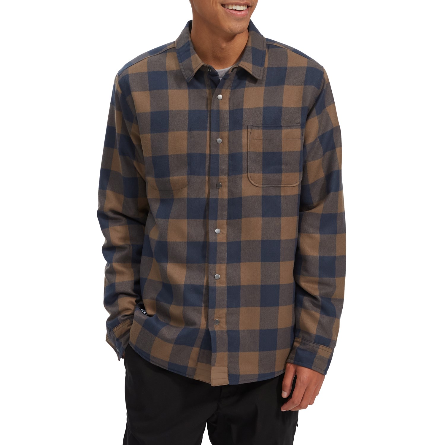 Flylow Sinclair Insulated Flannel - Men's Copper/Redwood, M