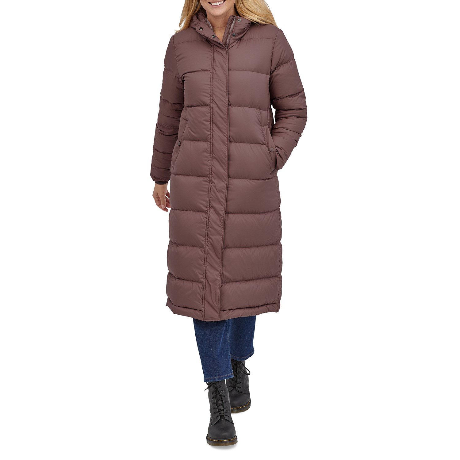 Patagonia Silent Womens Down Parka, Hickory and Tweed