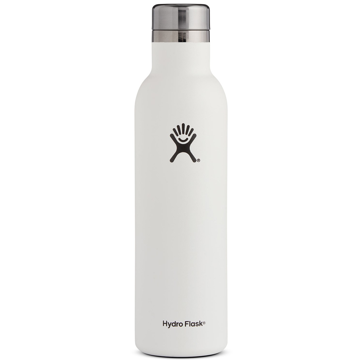 Hydro Flask 25 oz Wine Bottle - Stainless Steel & Vacuum Insulated - Leak  Proof Cap - Black