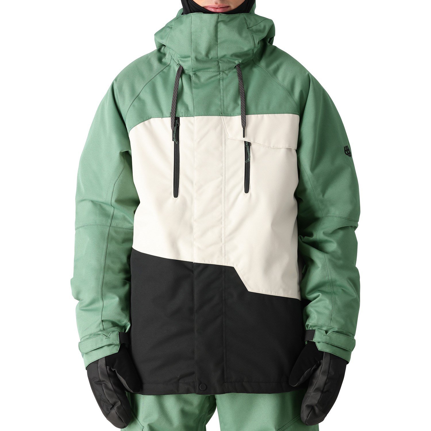 スノーボード 686 THERMAL PUFF JACKET GOBLIN GREEN S 686 GLCR GoreTex GT Shell Snowboard Jacket Men's Small