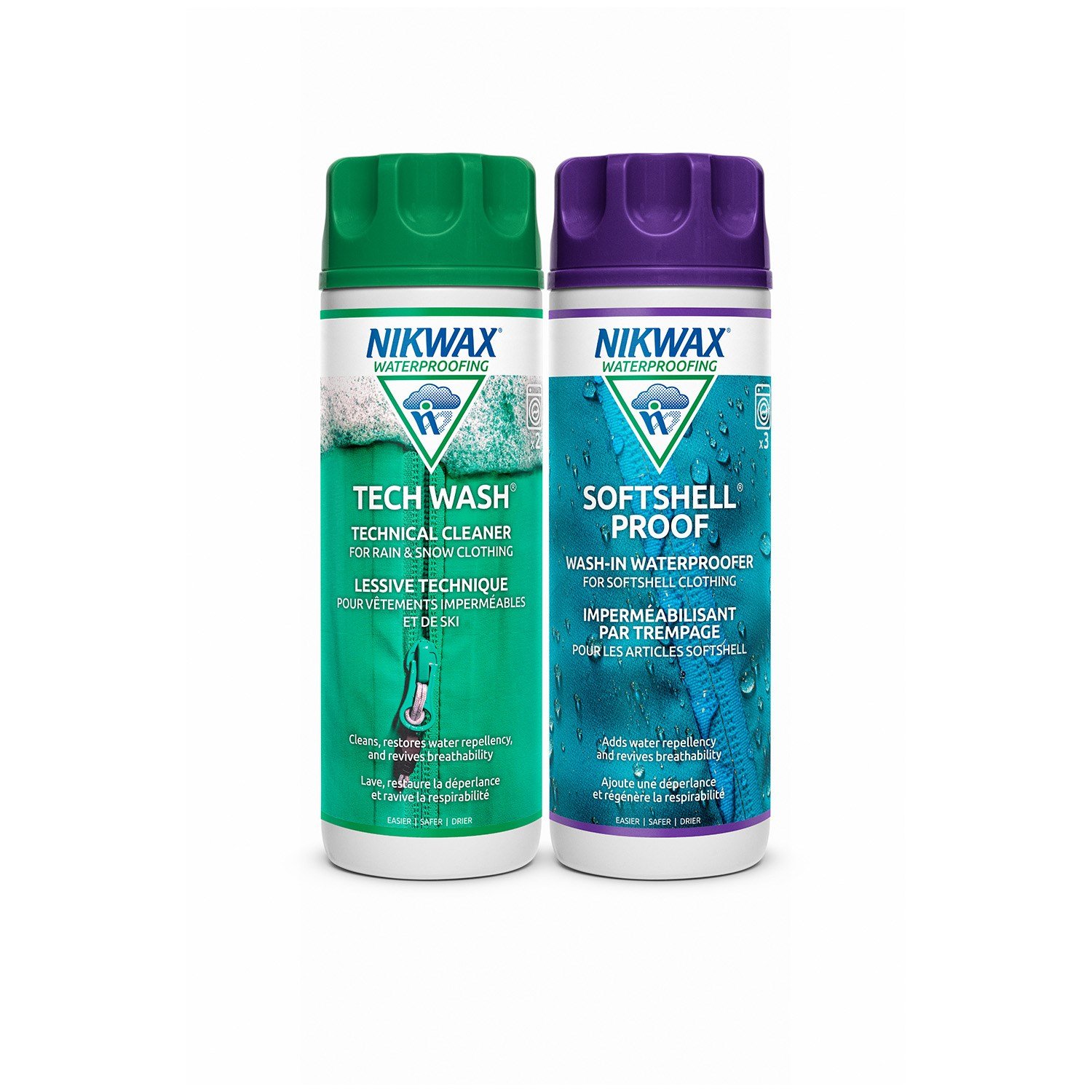 Nikwax Tech Wash & Softshell Proof Twin Pack - 10 fl oz cans