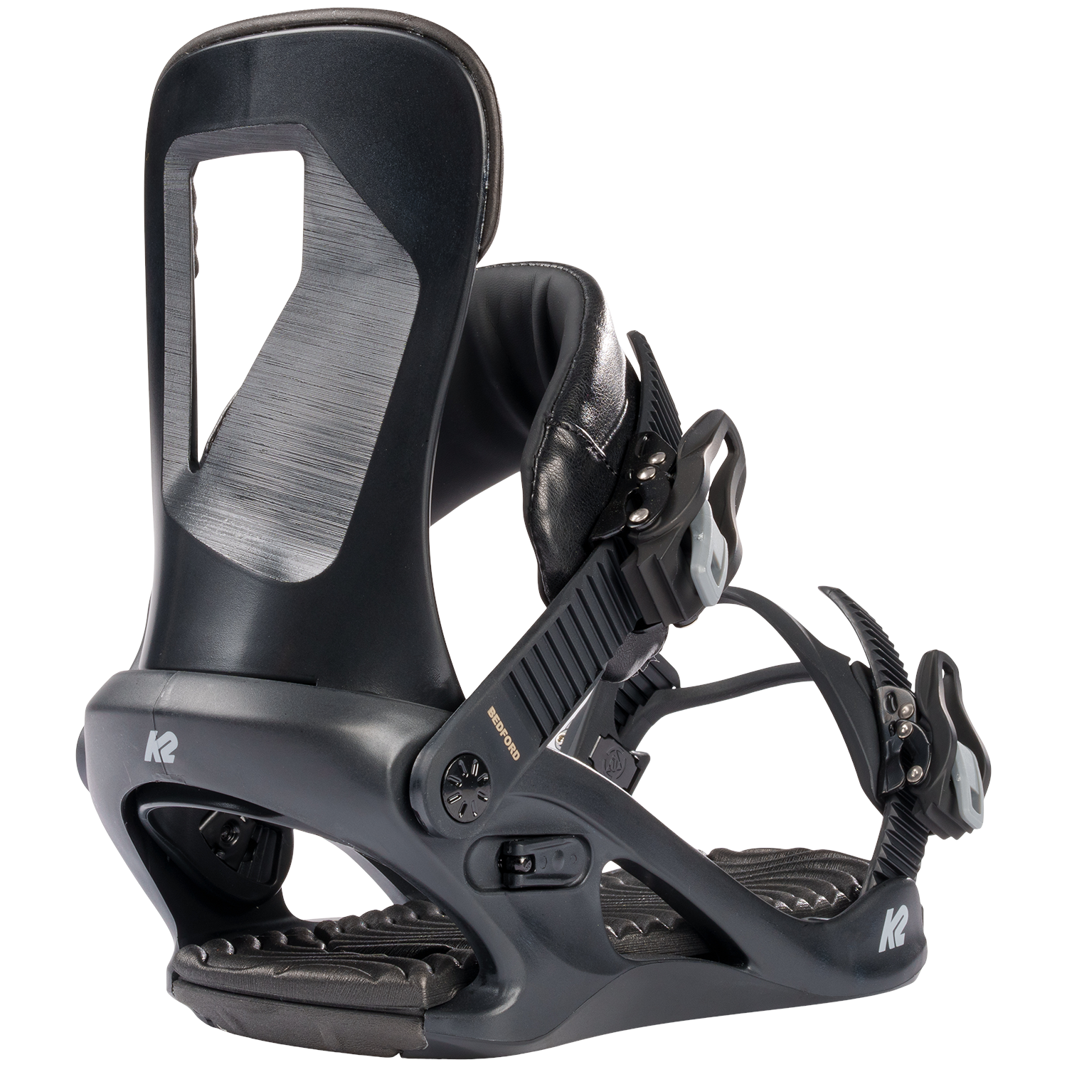 K2 Snowboard Bindings - Toothed Toe Ladder Straps - Black with