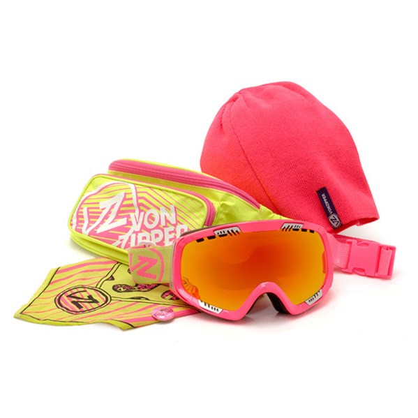 vonzipper FEENOM WBO フリーサイズ Von Zipper Feenom Goggles + Legit Kit (Pink) | evo