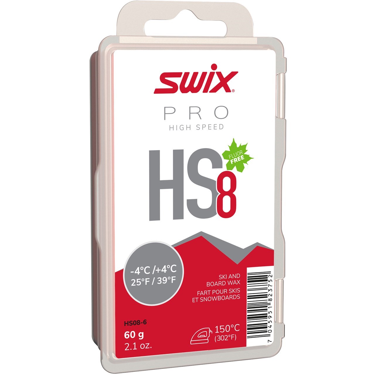 SWIX PS8 Red -4°C/4°C 60g Wax | evo Canada