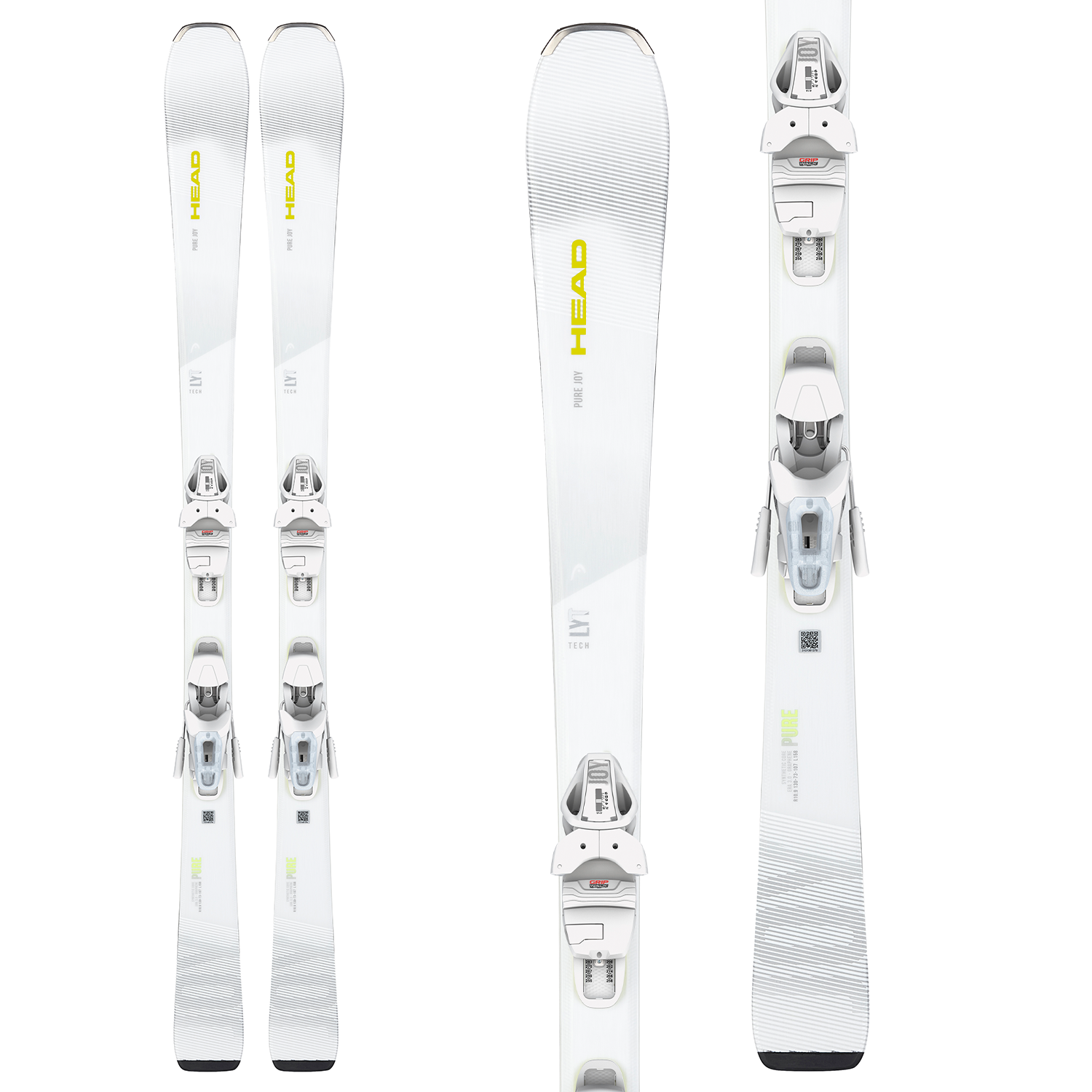 Head Head Ski Tie Pair - Neon Yellow