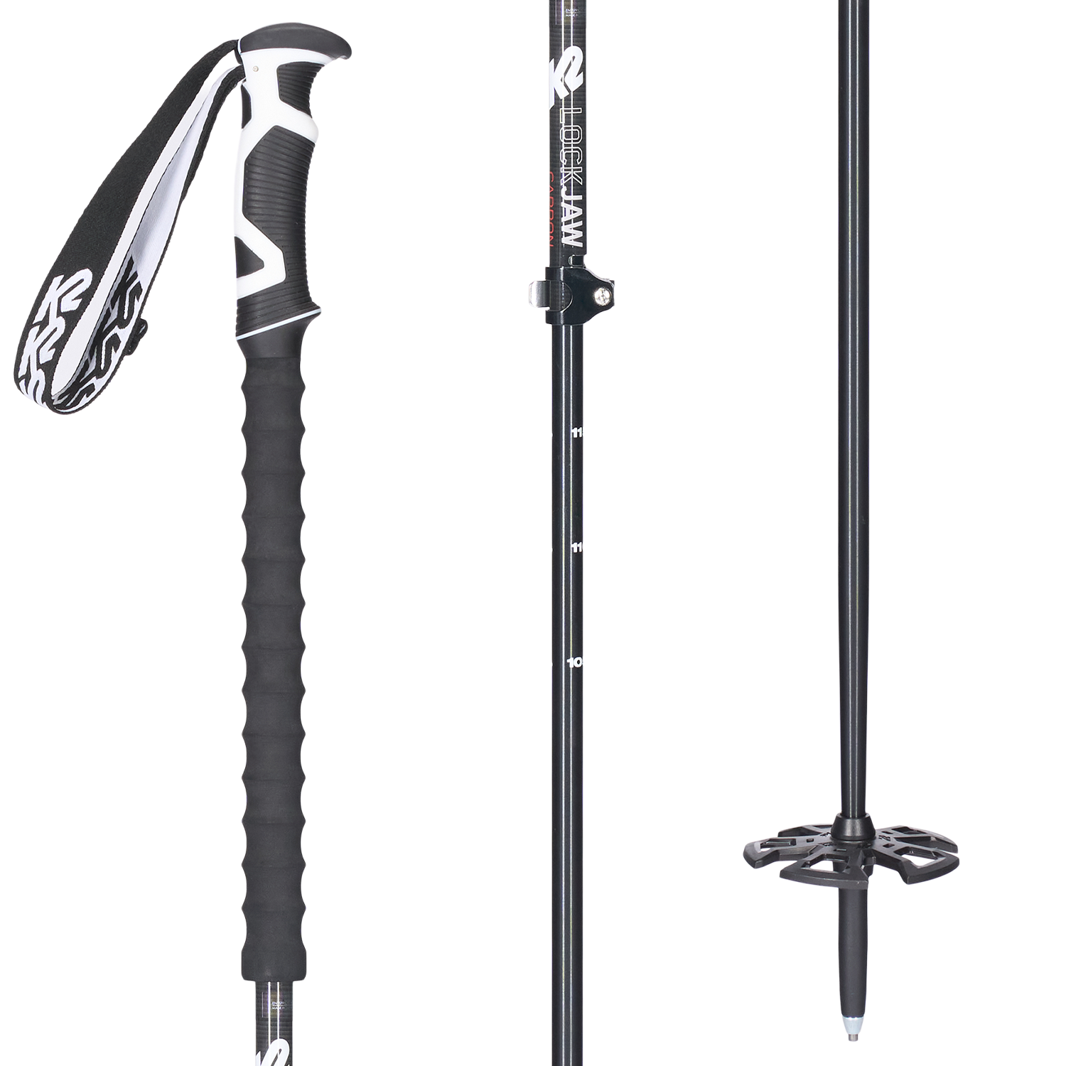 K2 Lockjaw Carbon Adjustable Ski Poles 2026 | evo