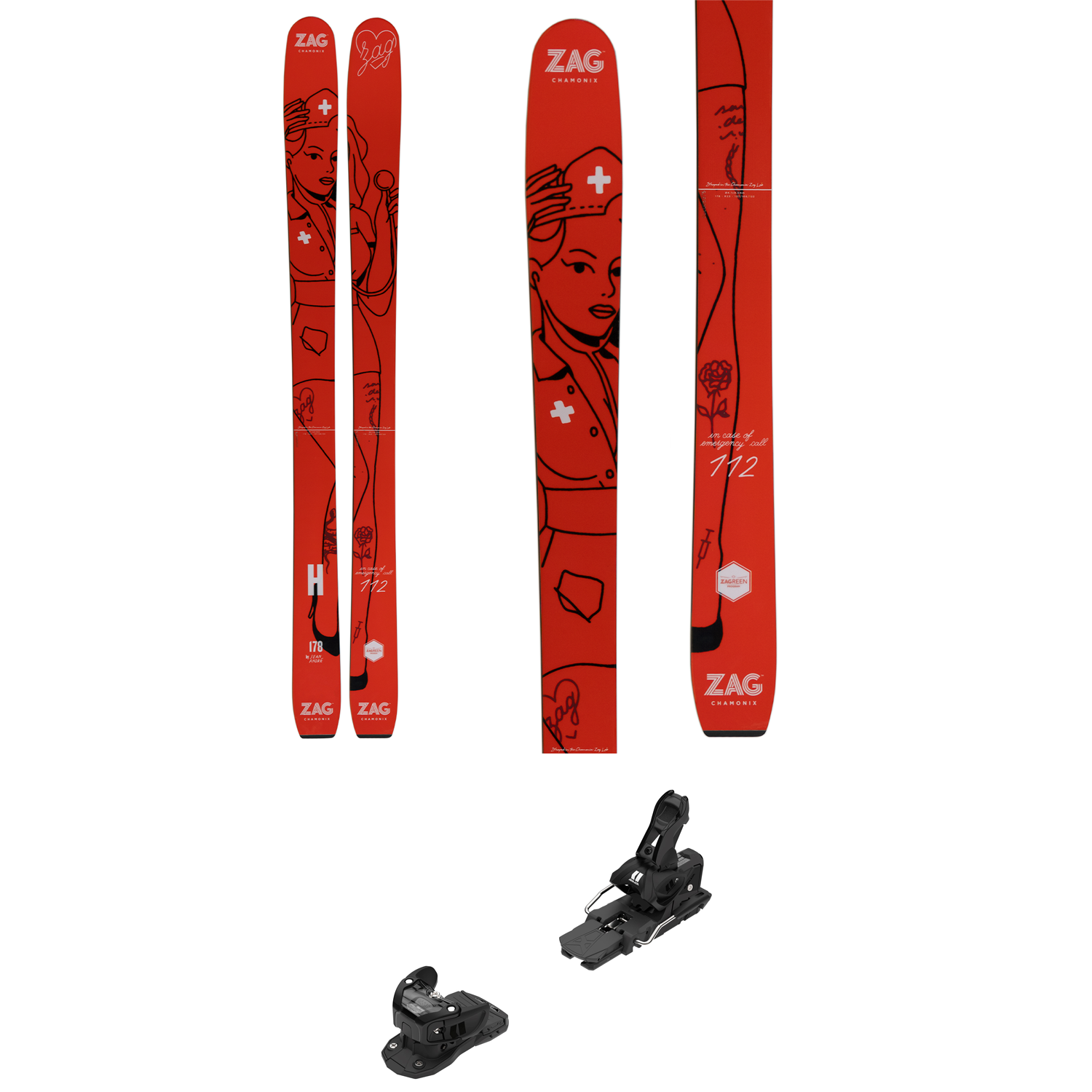 ZAG H 106 Nurse Skis Armada Warden 13 Demo Bindings 2022