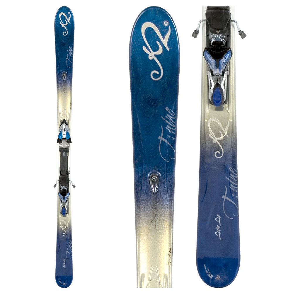 K2 T9 Lotta Luv Skis + Marker M1 11.0 TC Demo Bindings