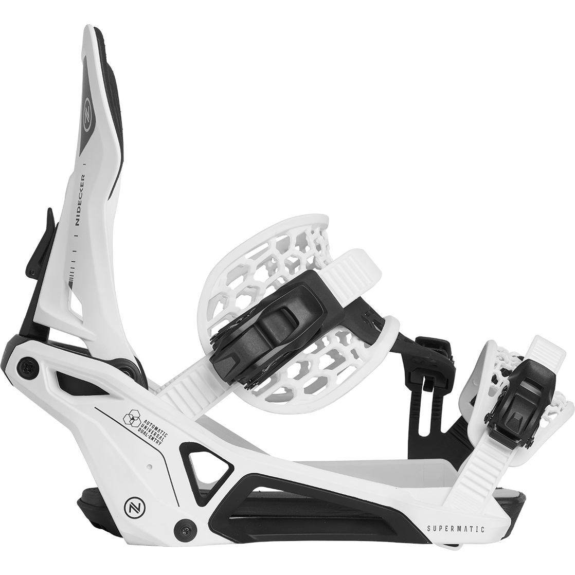 新品未使用 NIDECKER  SUPERMATIC 白 Size L Nidecker Supermatic Snowboard Bindings 2025 - Used | evo
