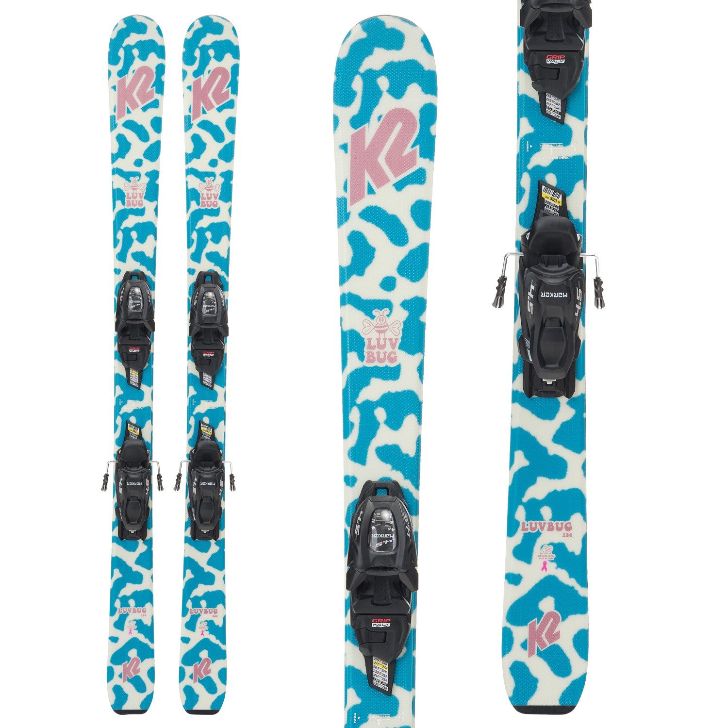 K2 Luv Bug Skis + FDT 7.0 Bindings - Kids' 2024