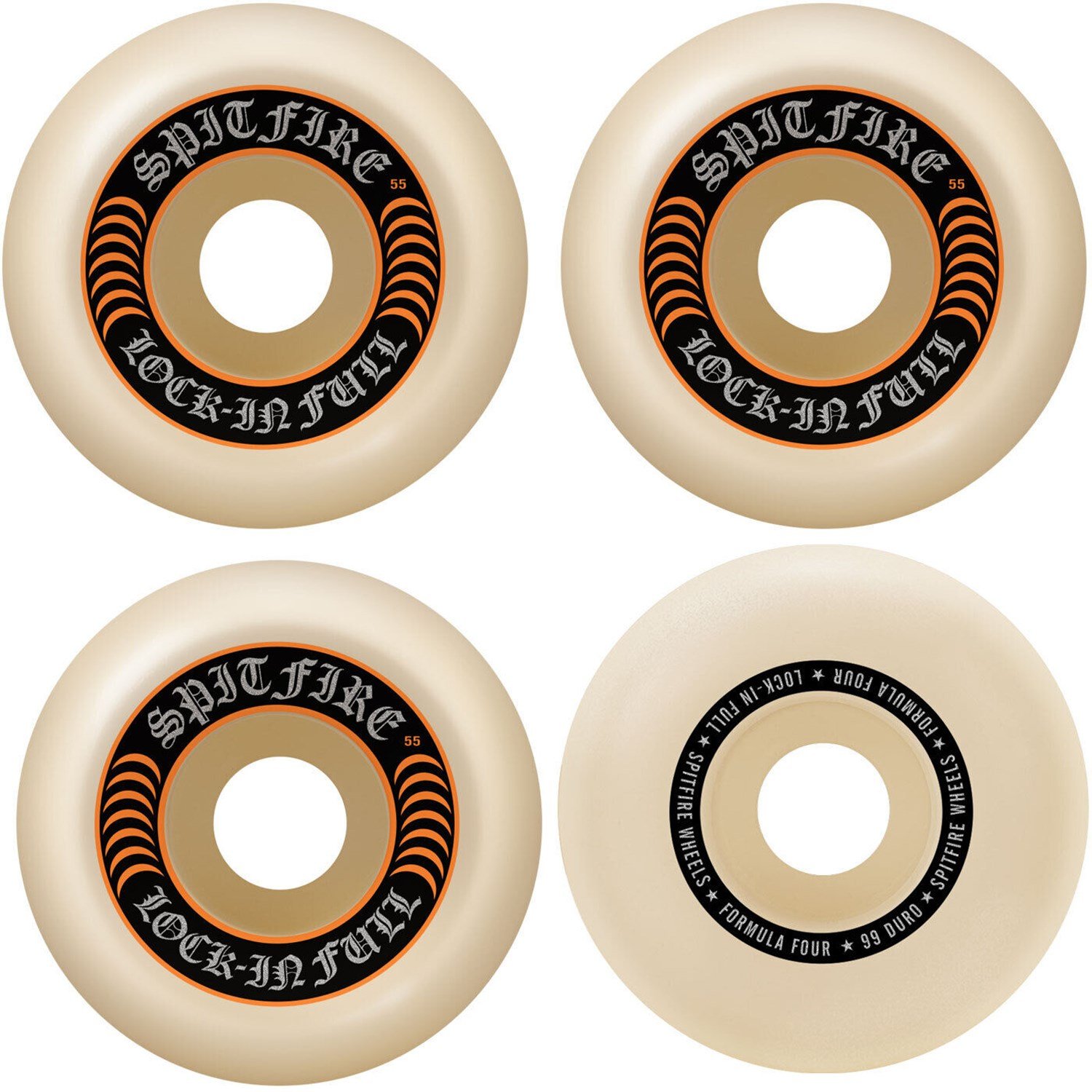 Spitfire Formula Four 99d Lock In Full Skateboard Wheels | evo