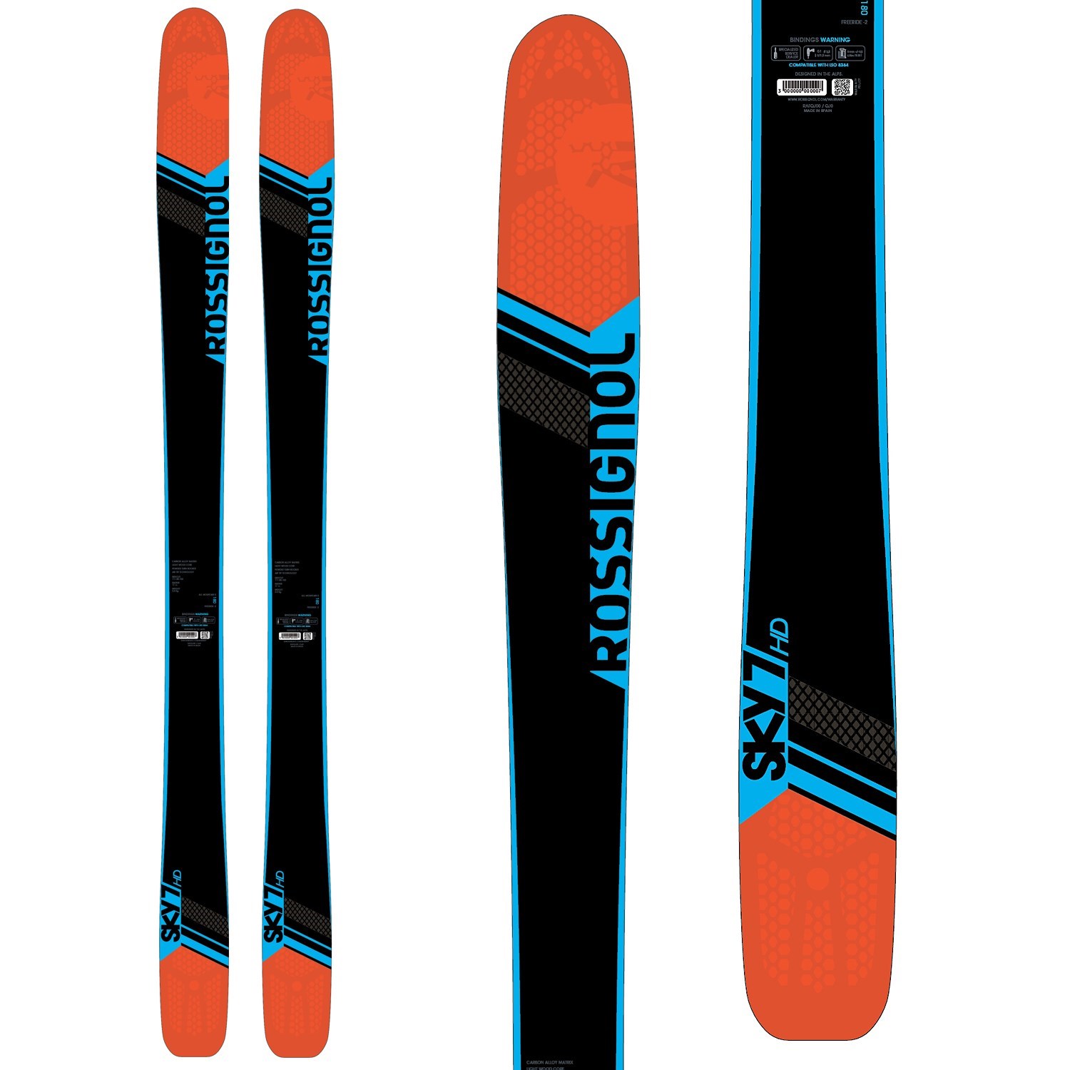 Rossignol Sky 7 HD Skis Tyrolia Attack 11 Bindings Used evo