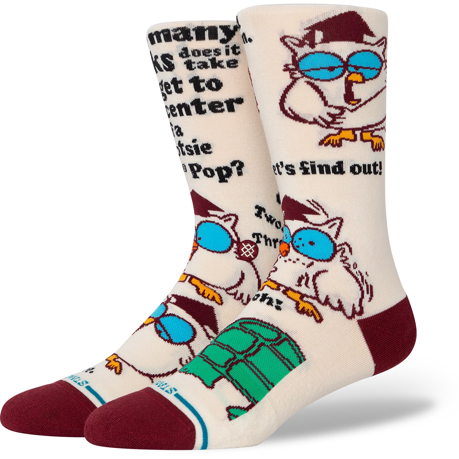 Stance Mr. Owl Crew Socks Canvas