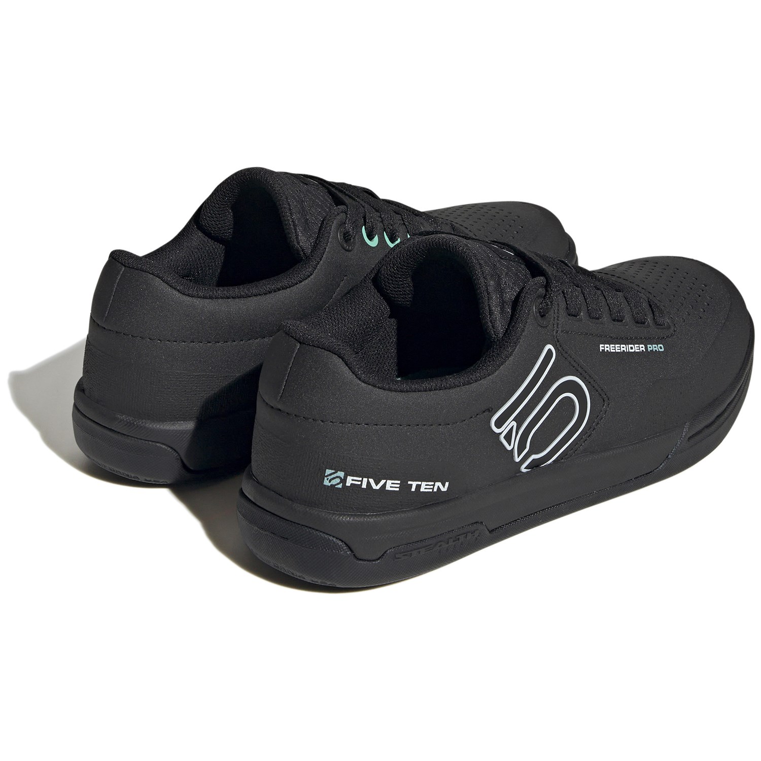 Five Ten Freerider Pro Flat Shoes - Women's, Core Black/Crystal White/Acid Mint 8.5