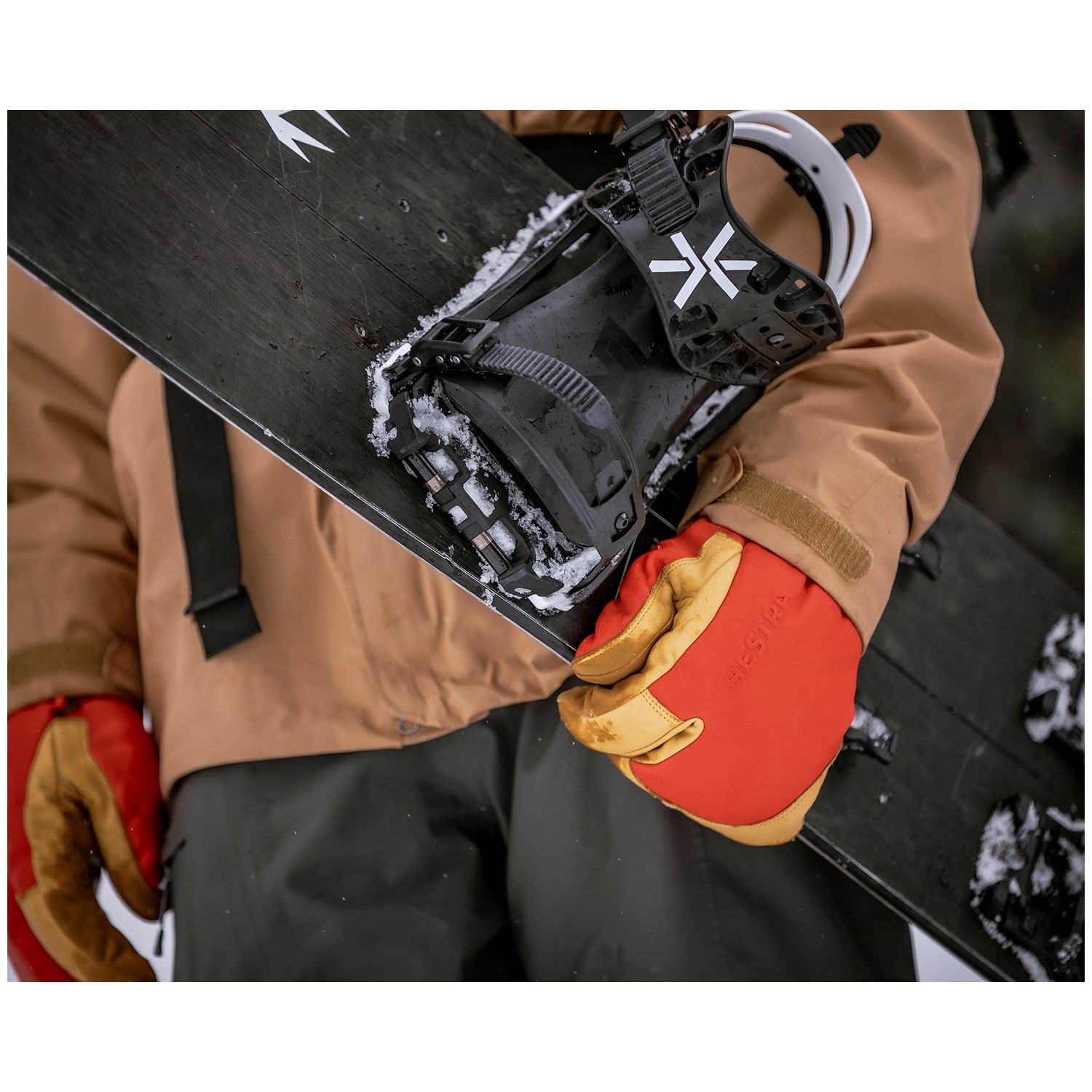 ヘストラ　トポ スリーフィンガー Topo 3-Finger Topo - 3 finger - Flame red / Tan | Hestra Gloves