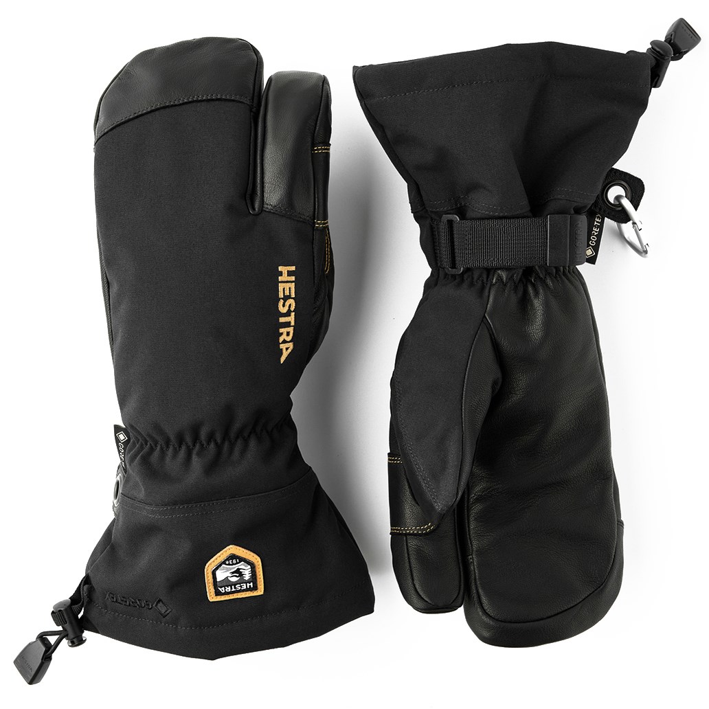 Army Leather Gore-Tex - 3 finger - Black/Natural Grey