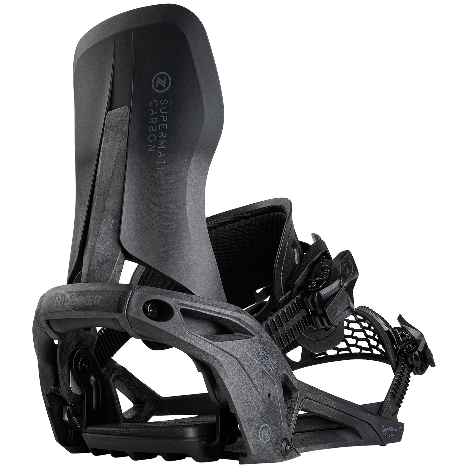 NIDECKER SUPERMATIC CARBON ビンディング M ブラック Nidecker Supermatic Carbon Snowboard Bindings 2026 | evo