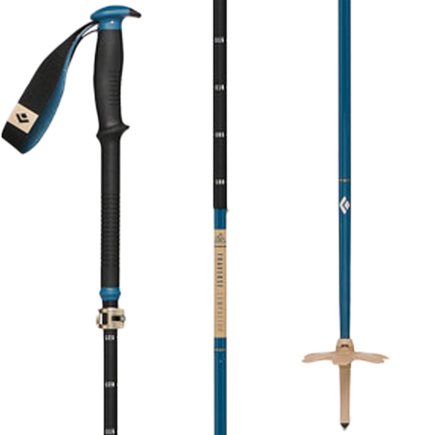Black Diamond Traverse Compactor Ski Poles 2025 - Creek Blue - 100-125 cm -  New