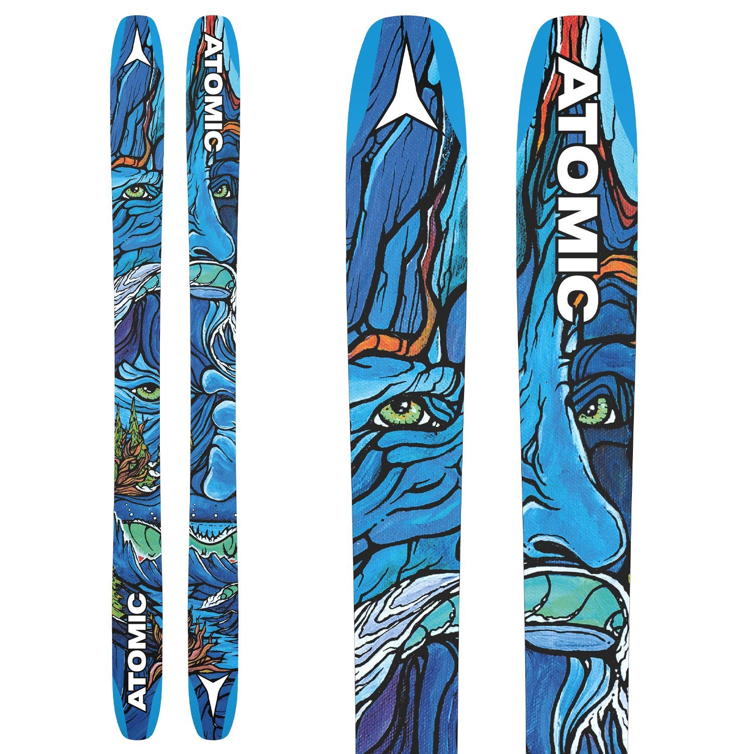 Atomic Bent 110 Skis + Salomon Strive 14 GW Ski Bindings 2024